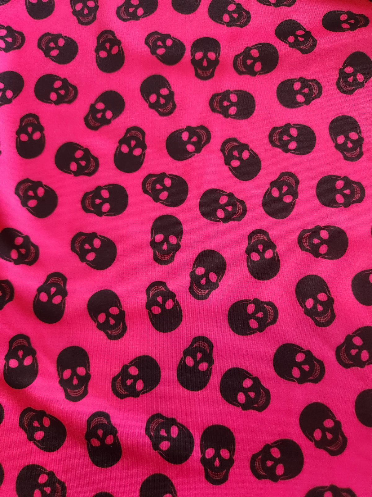 Hot Pink Skulls Tail Bag