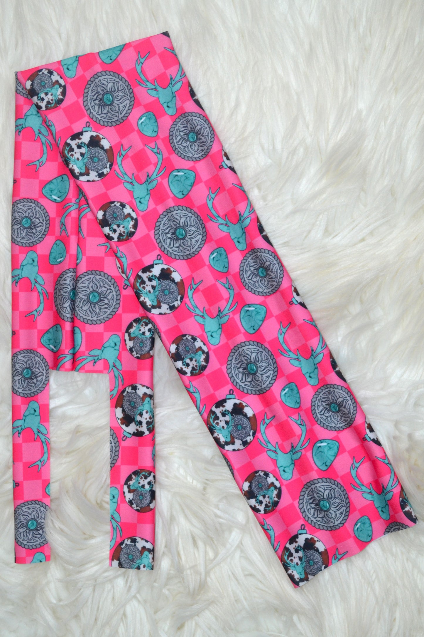 Deer and Turquoise Tail Bag