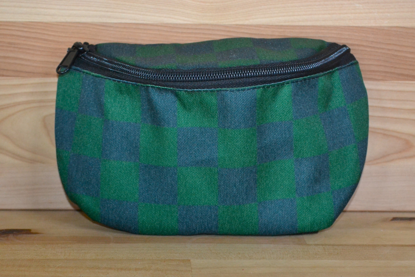 Green Check Saddle Bag