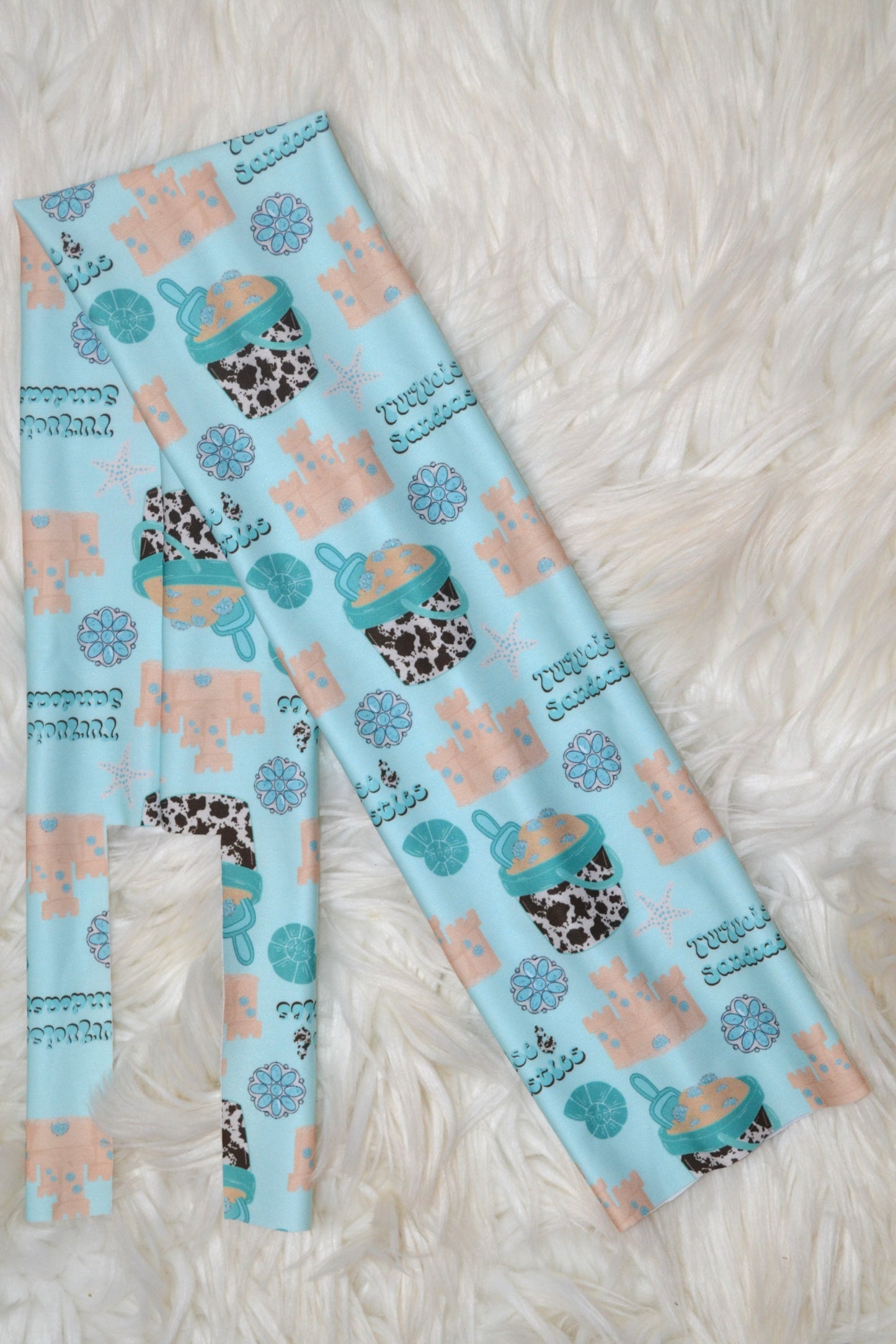 Sandcastles and Turquoise Tail Bag