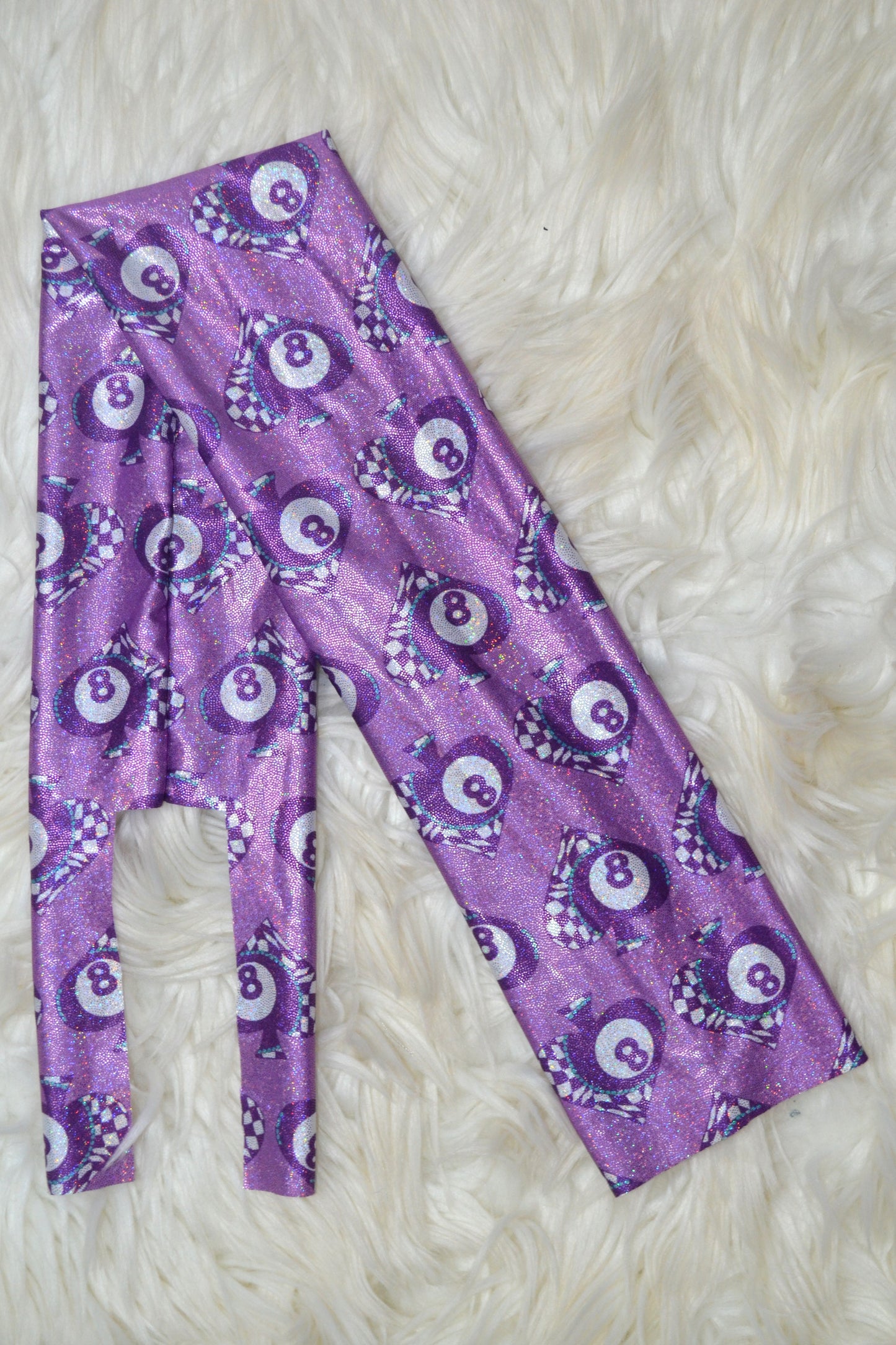 Purple 8 Ball Spades Tail Bag Holographic