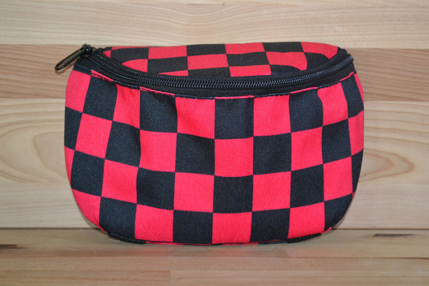 Pink Black Checker Saddle Bag