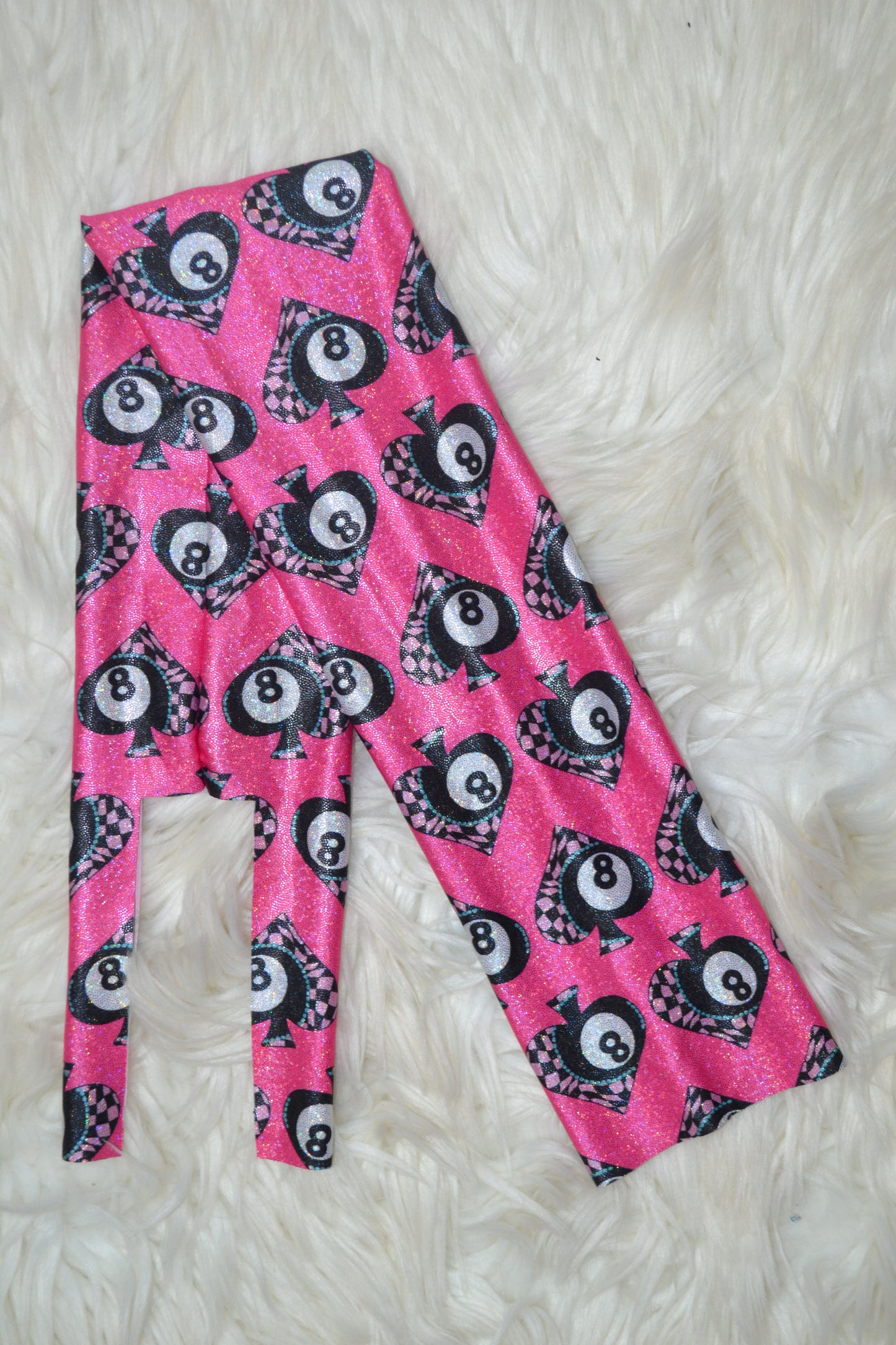 Pink 8 Ball Spades Tail Bag Holographic