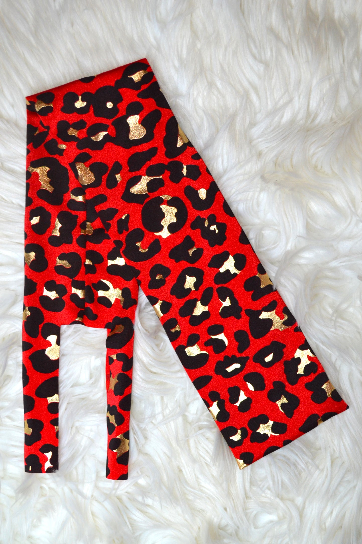 Red Gold Cheetah Tail Bag