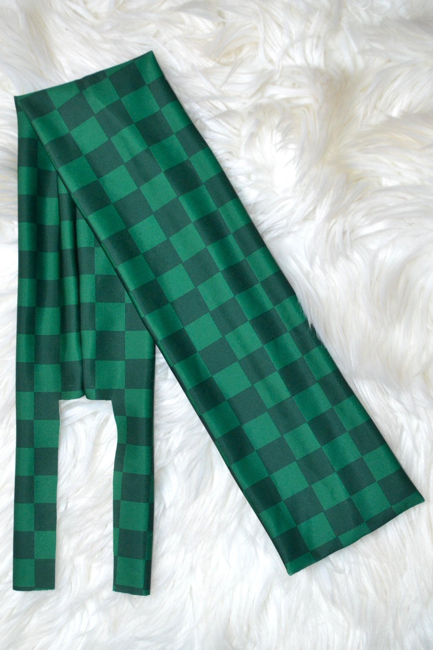 Green Checkered Tail Bag