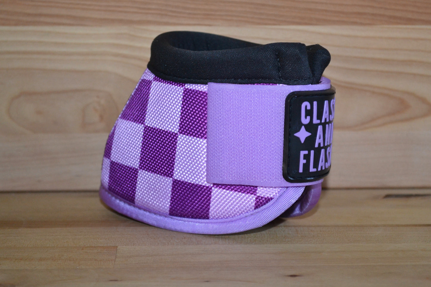 Purple Check Bell Boots