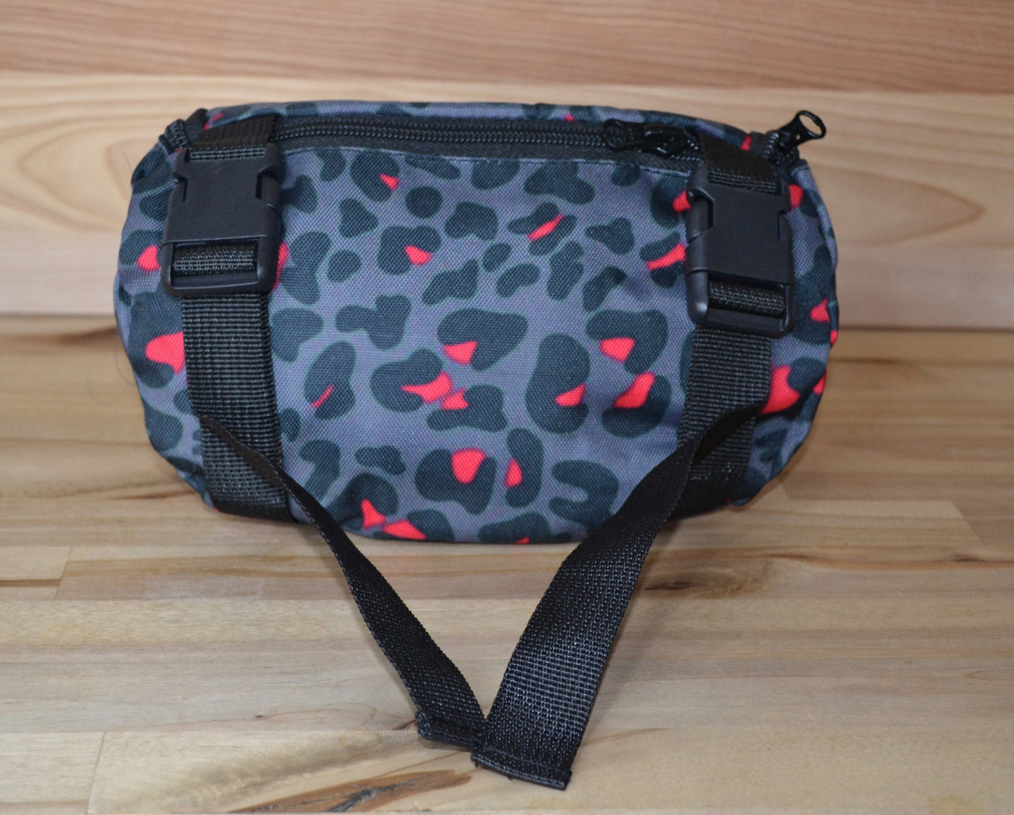 Black Pink Cheetah Saddle Bag