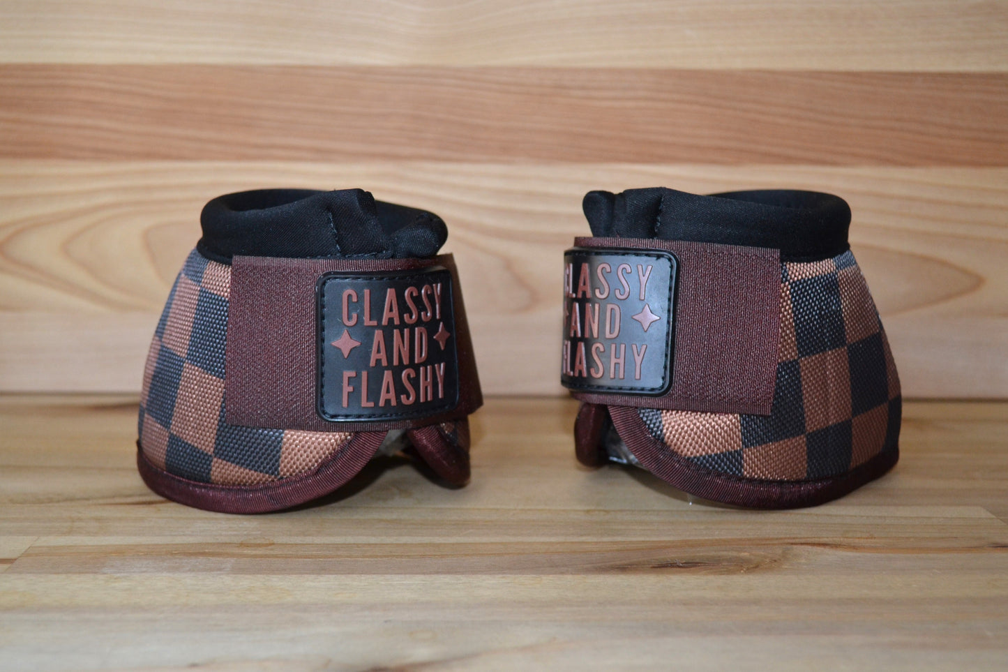 Brown Checker Bell Boots
