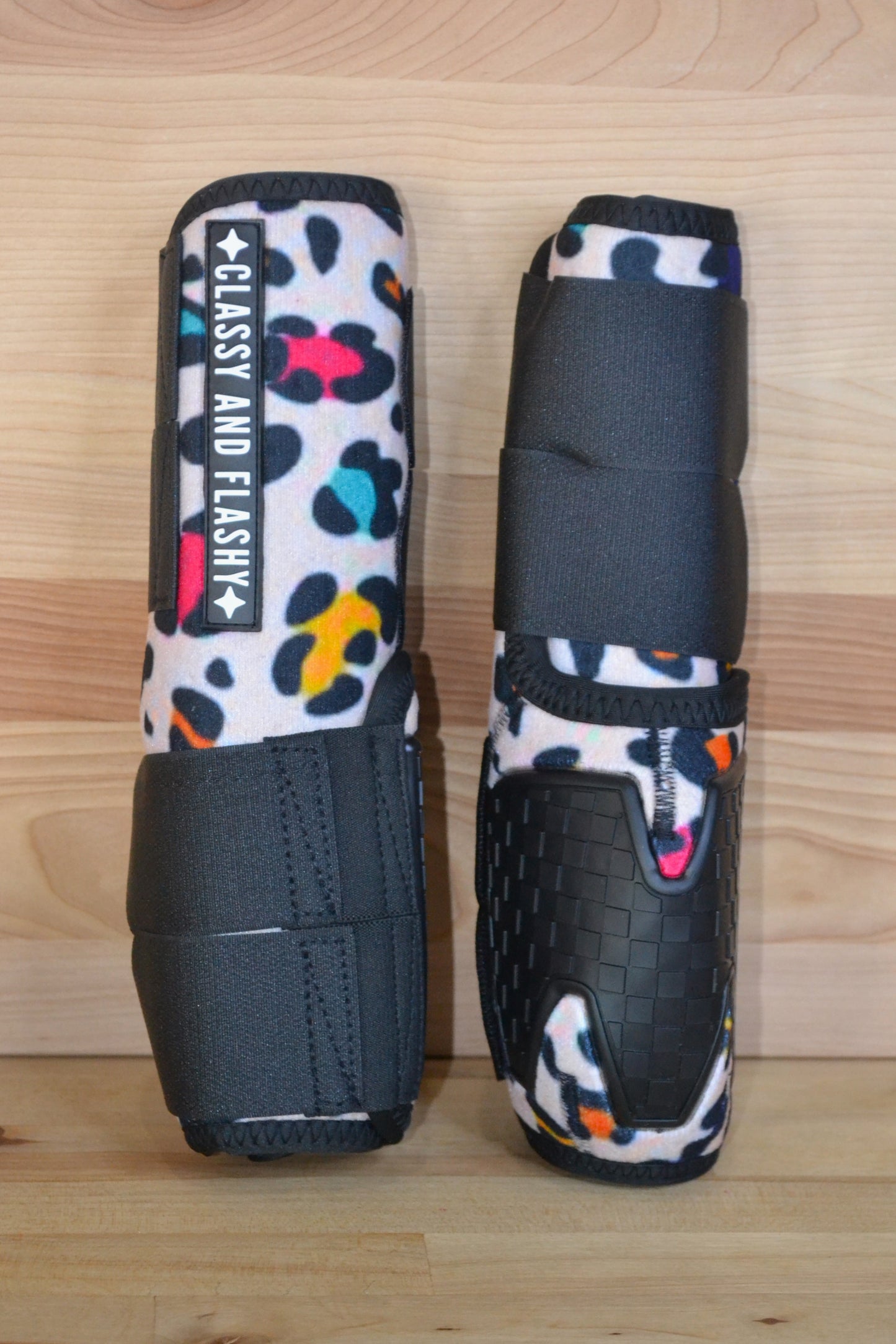 Colorful Cheetah Splint Boots