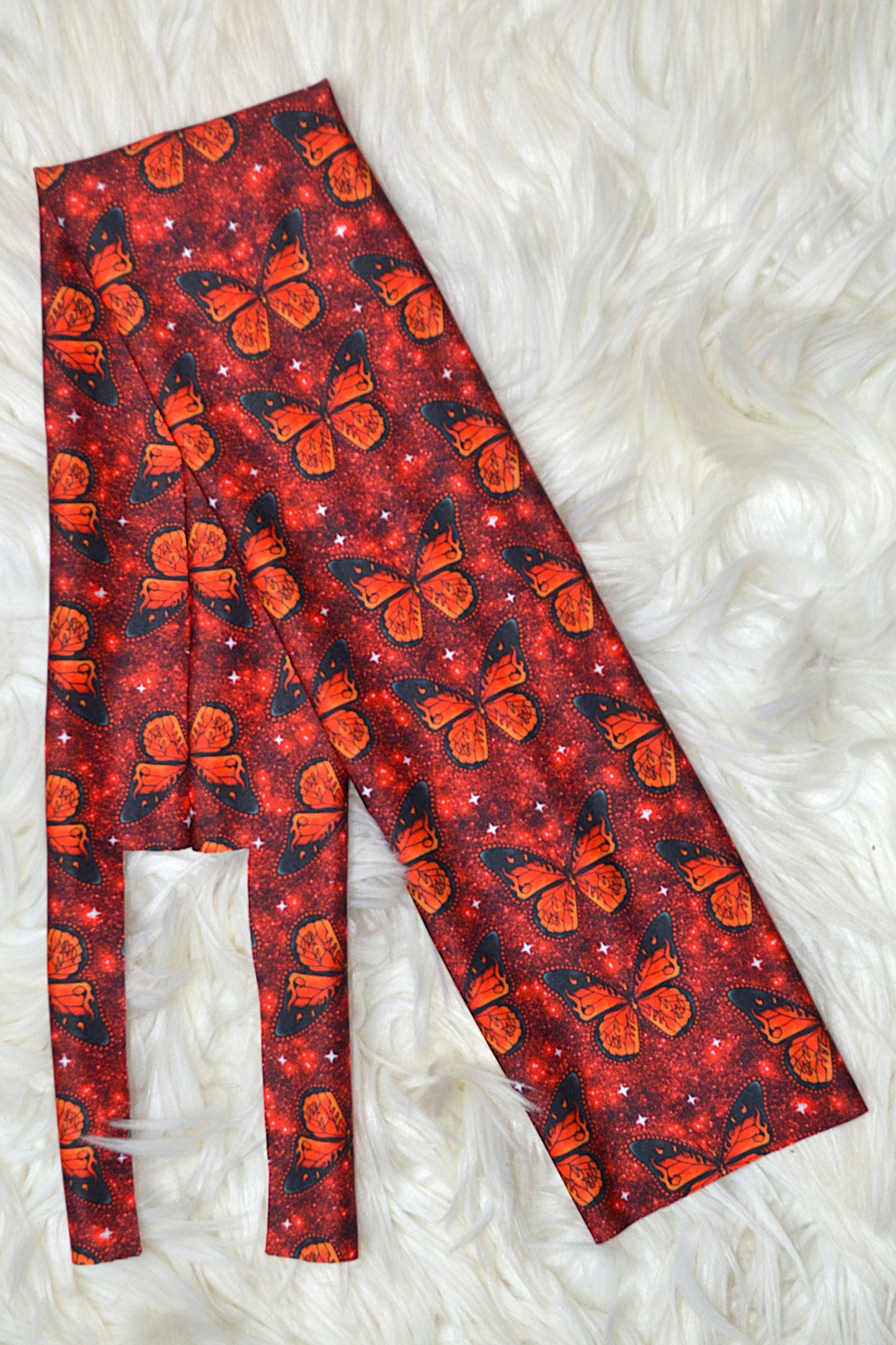 Red Glitter Butterflies Tail Bag