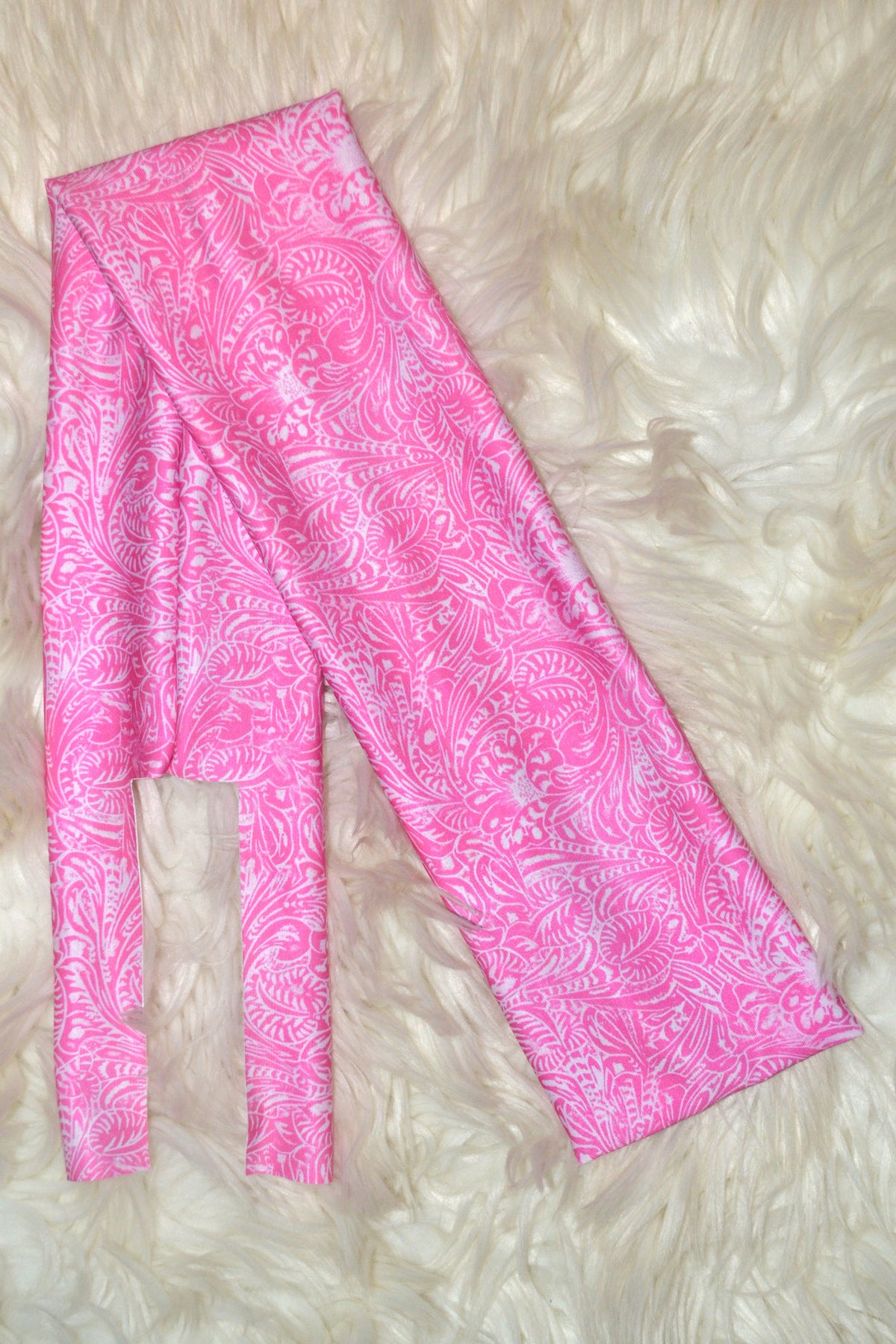 Pink Faux Leather Tool Tail Bag