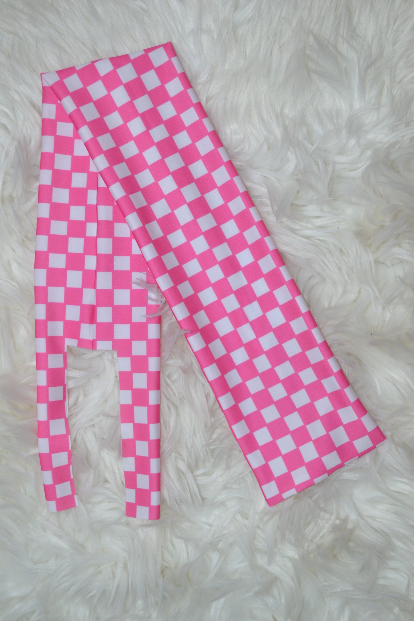 Pink Checkered Tail Bag