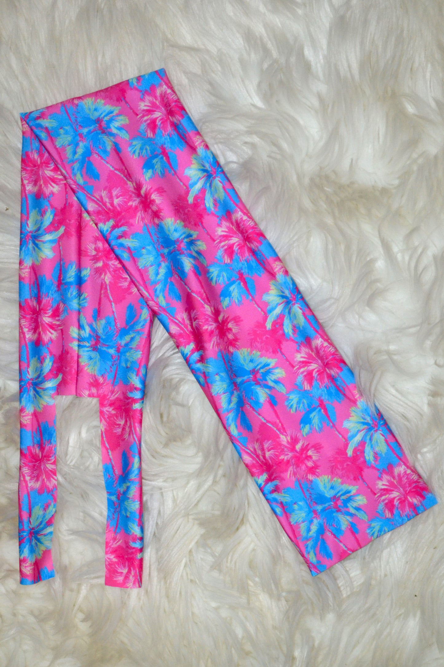 Pink Palm Trees Tail Bag