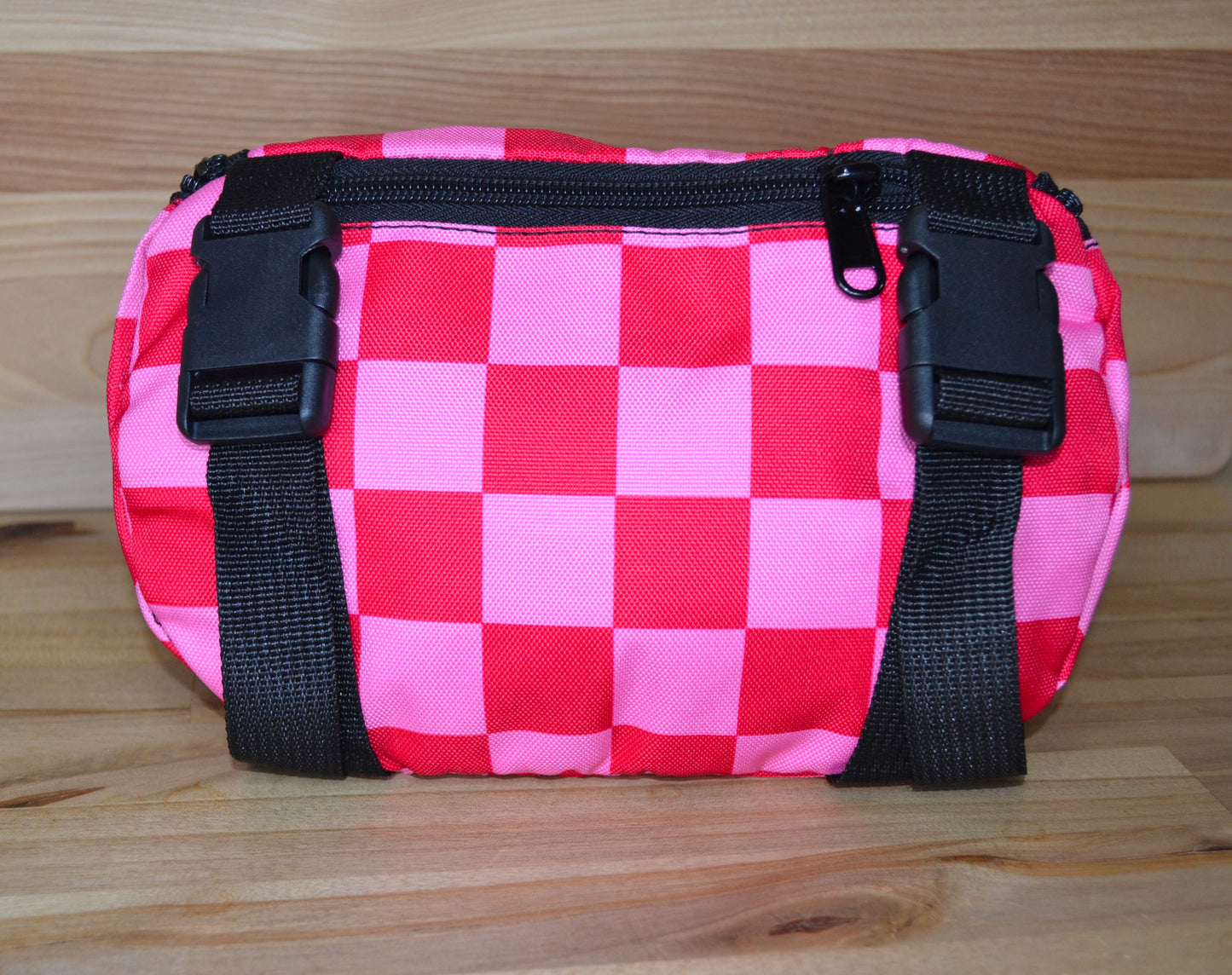 Pink Checker Saddle Bag