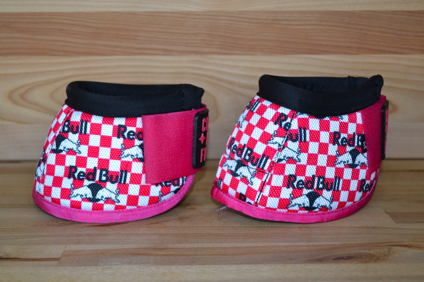 White Pink Checker Energy Bell Boots