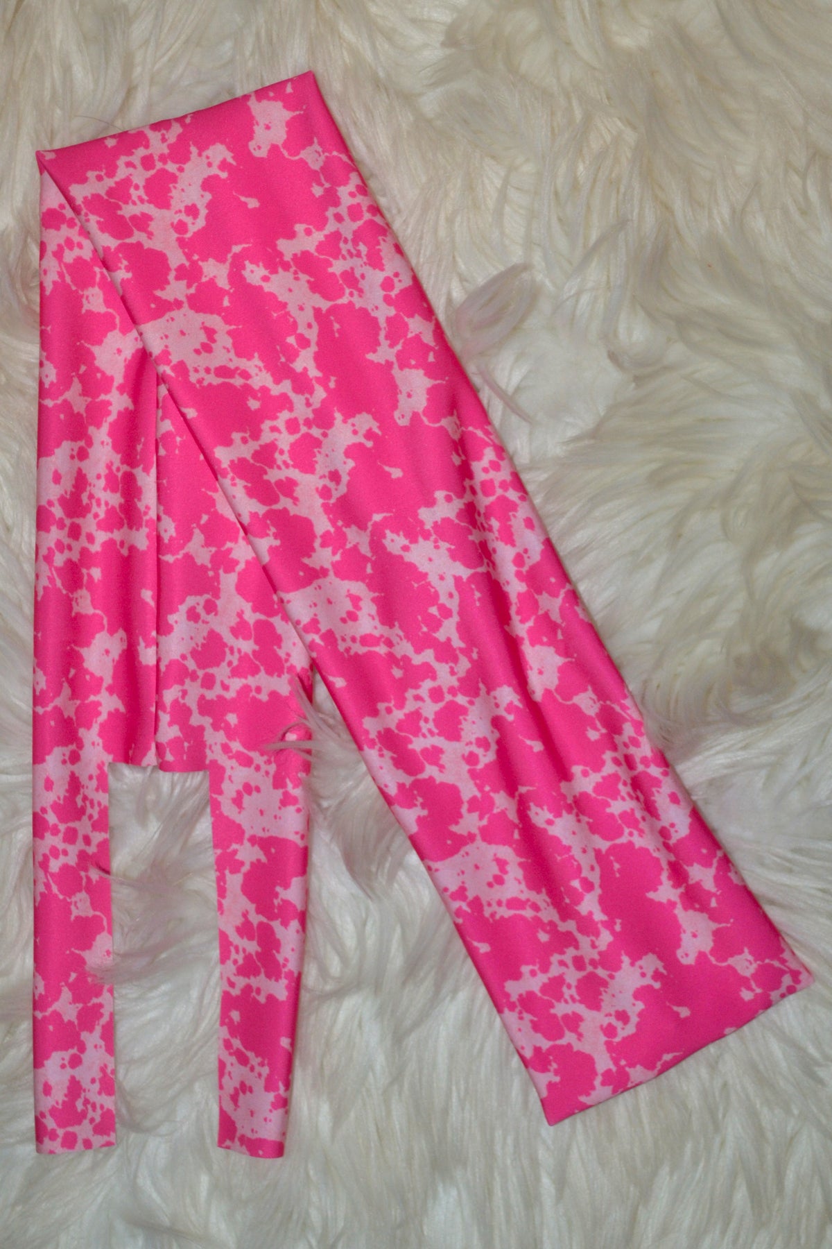 Pink Cow Print Tail Bag