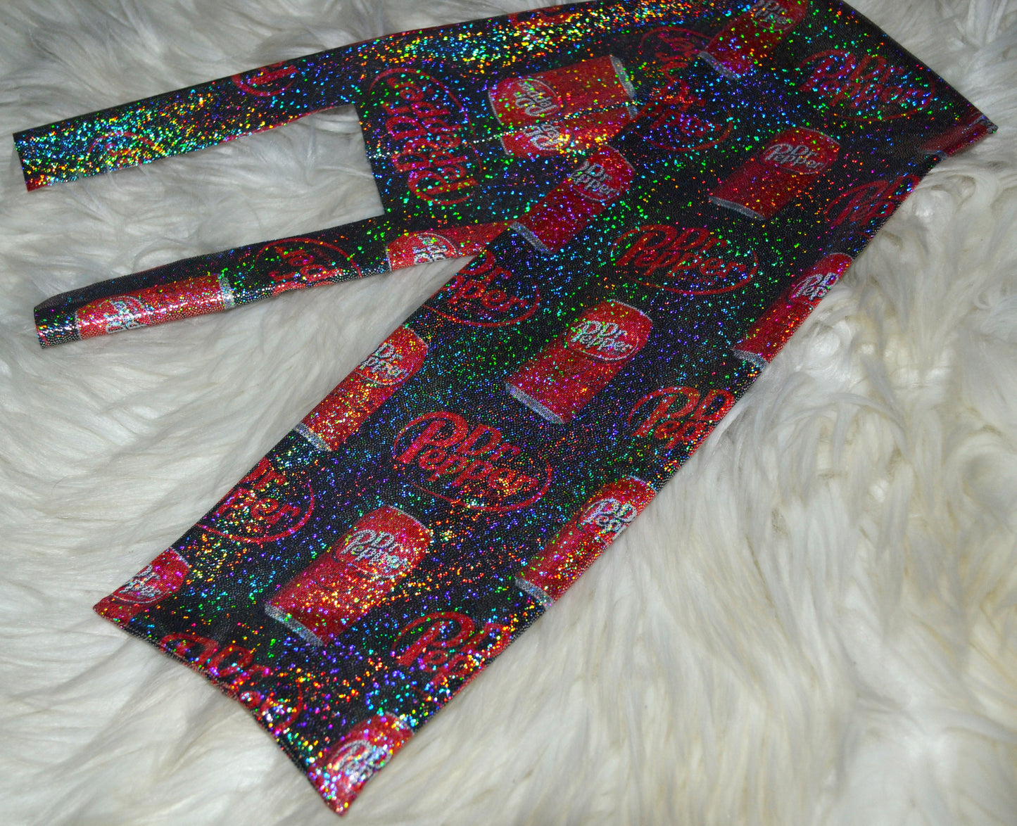 Red and Black Tail Bag Holographic