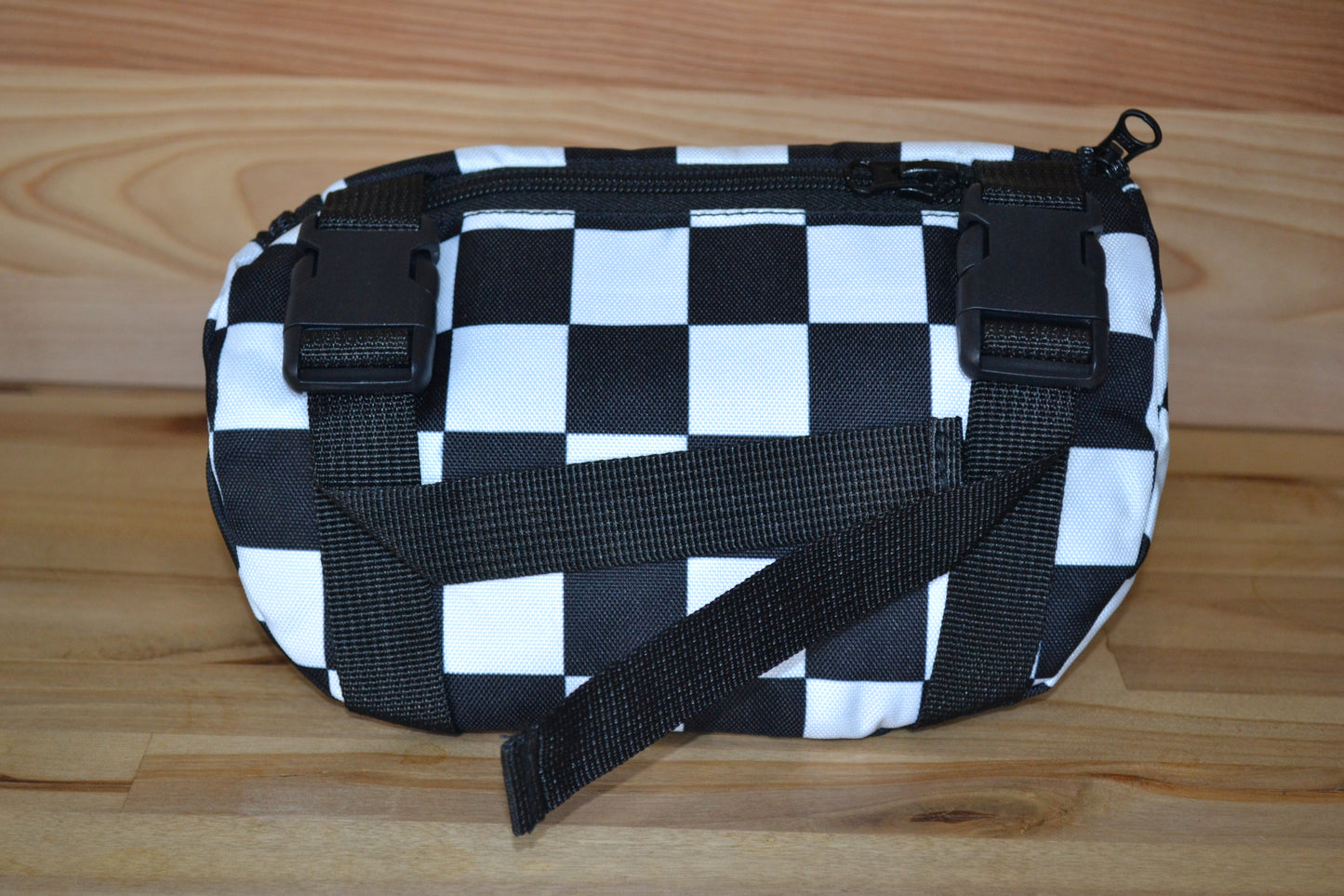 Black Checker Saddle Bag