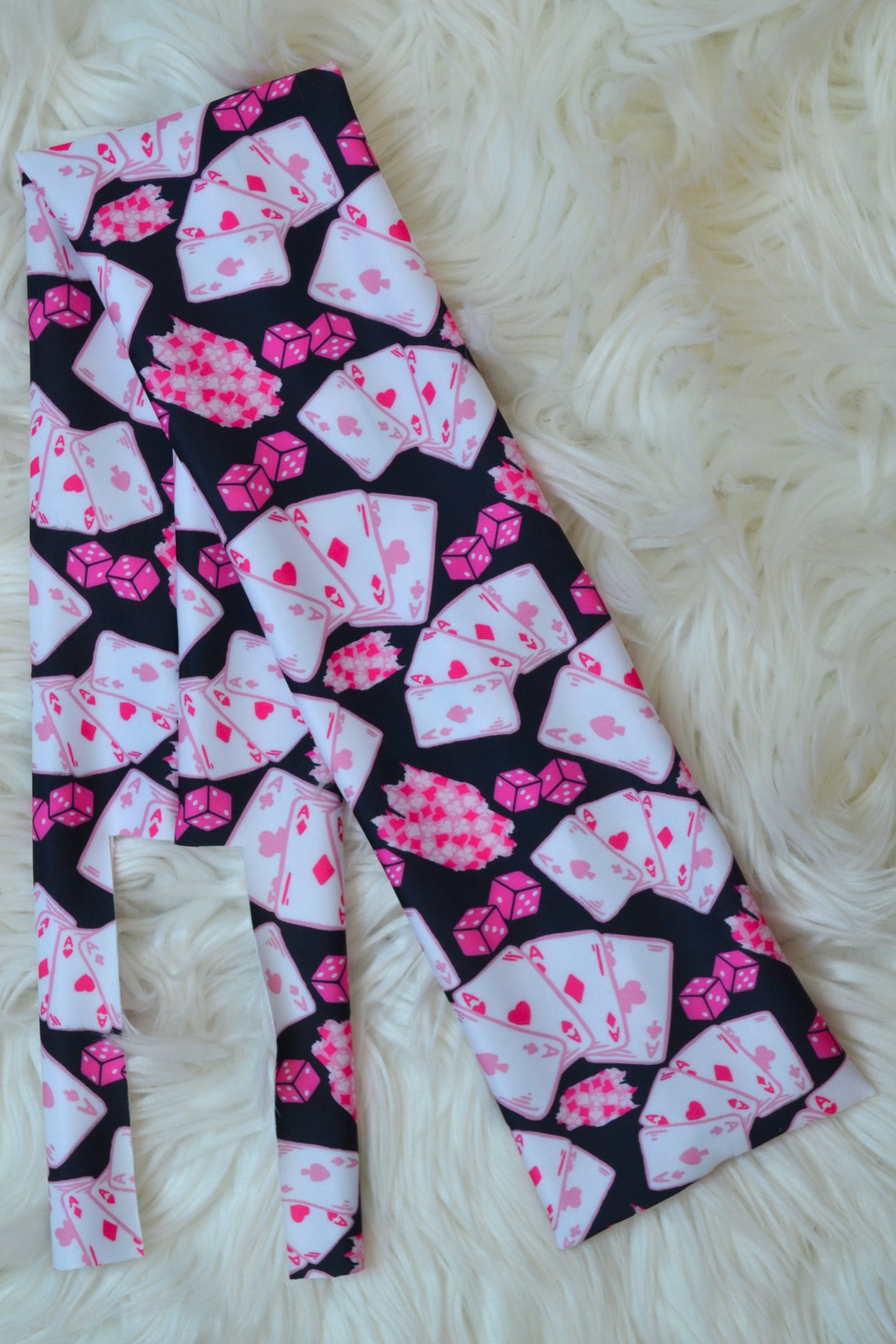 Pink Playing Cards Tail Bag