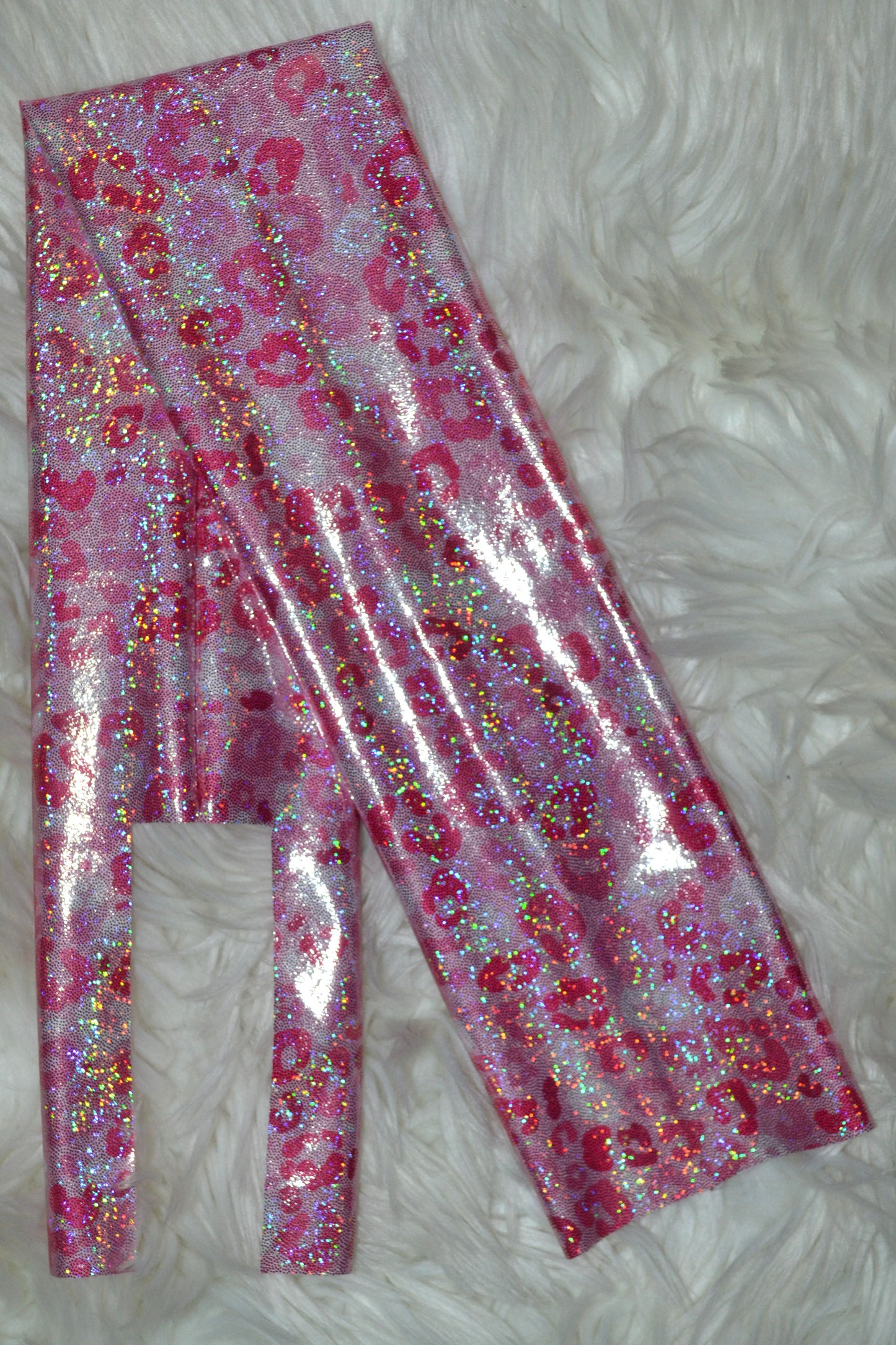Hot Pink Cheetah Tail Bag Holographic