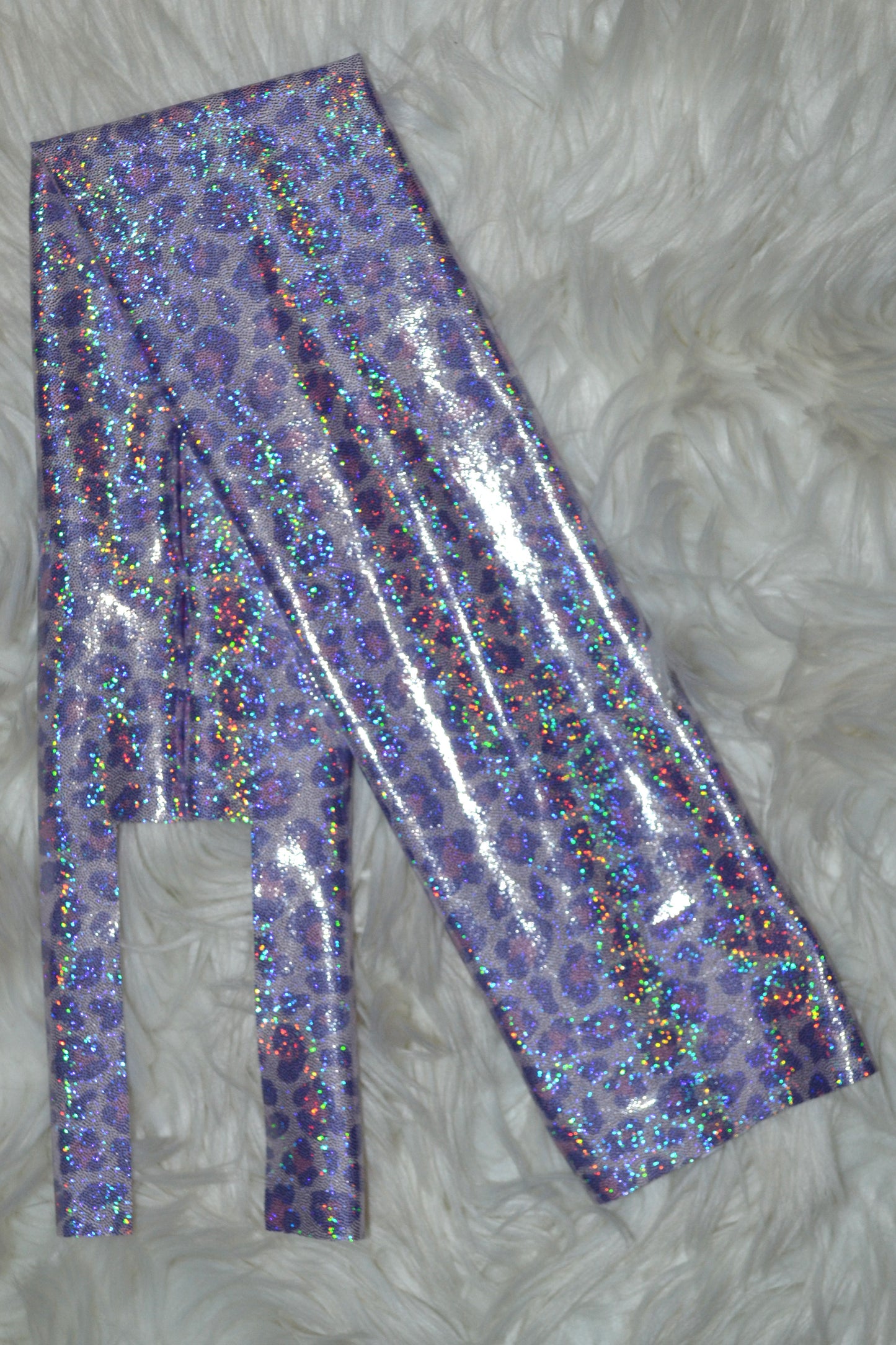Purple Cheetah Tail Bag Holographic