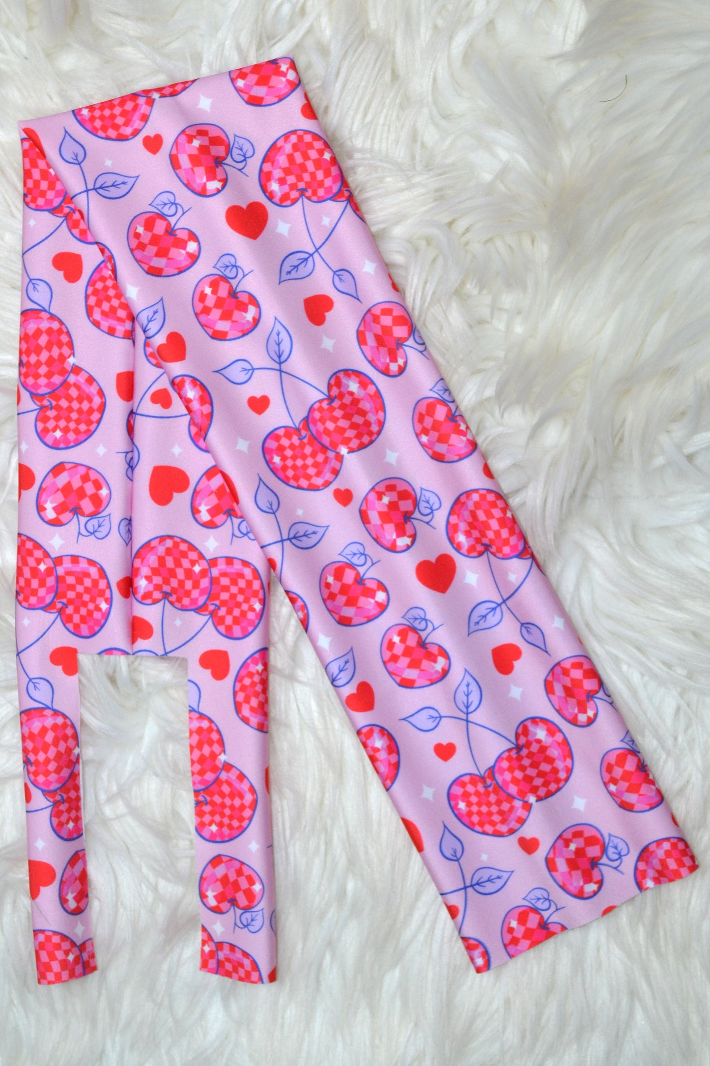 Valentine Checkered Cherries Tail Bag