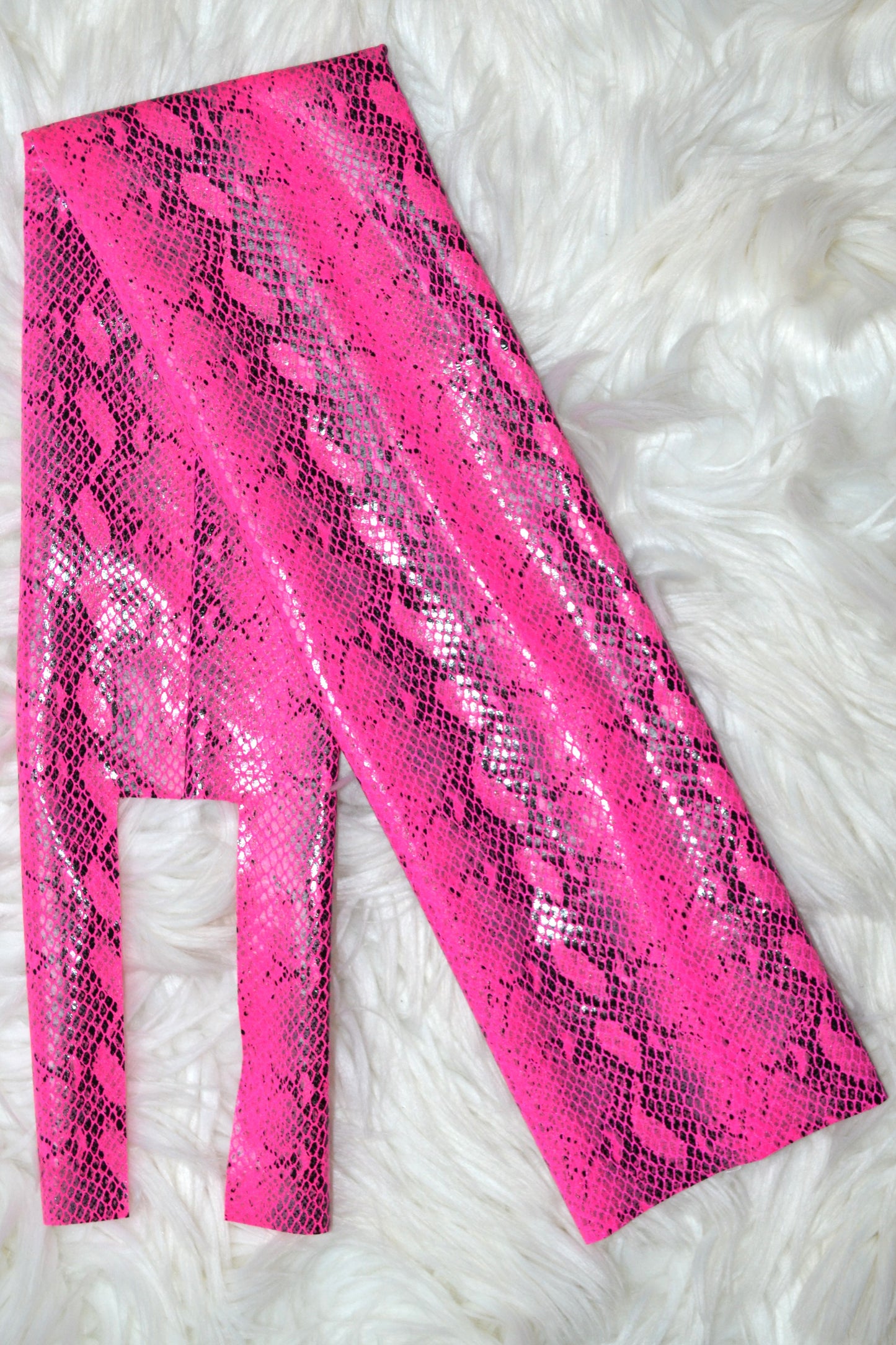 Hot Pink with Black Snake Tail Bag Iridescent