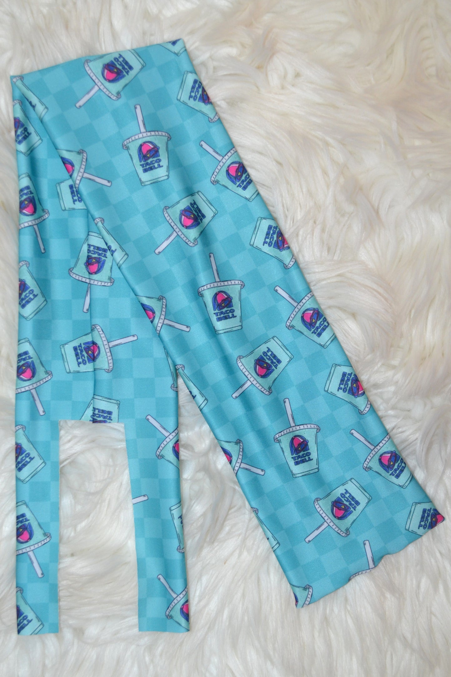 Baja Teal Checker Taco Tail Bag