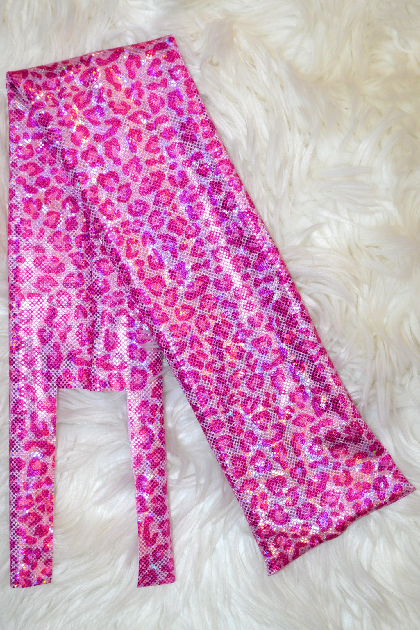 Pink Cheetah Tail Bag Holographic