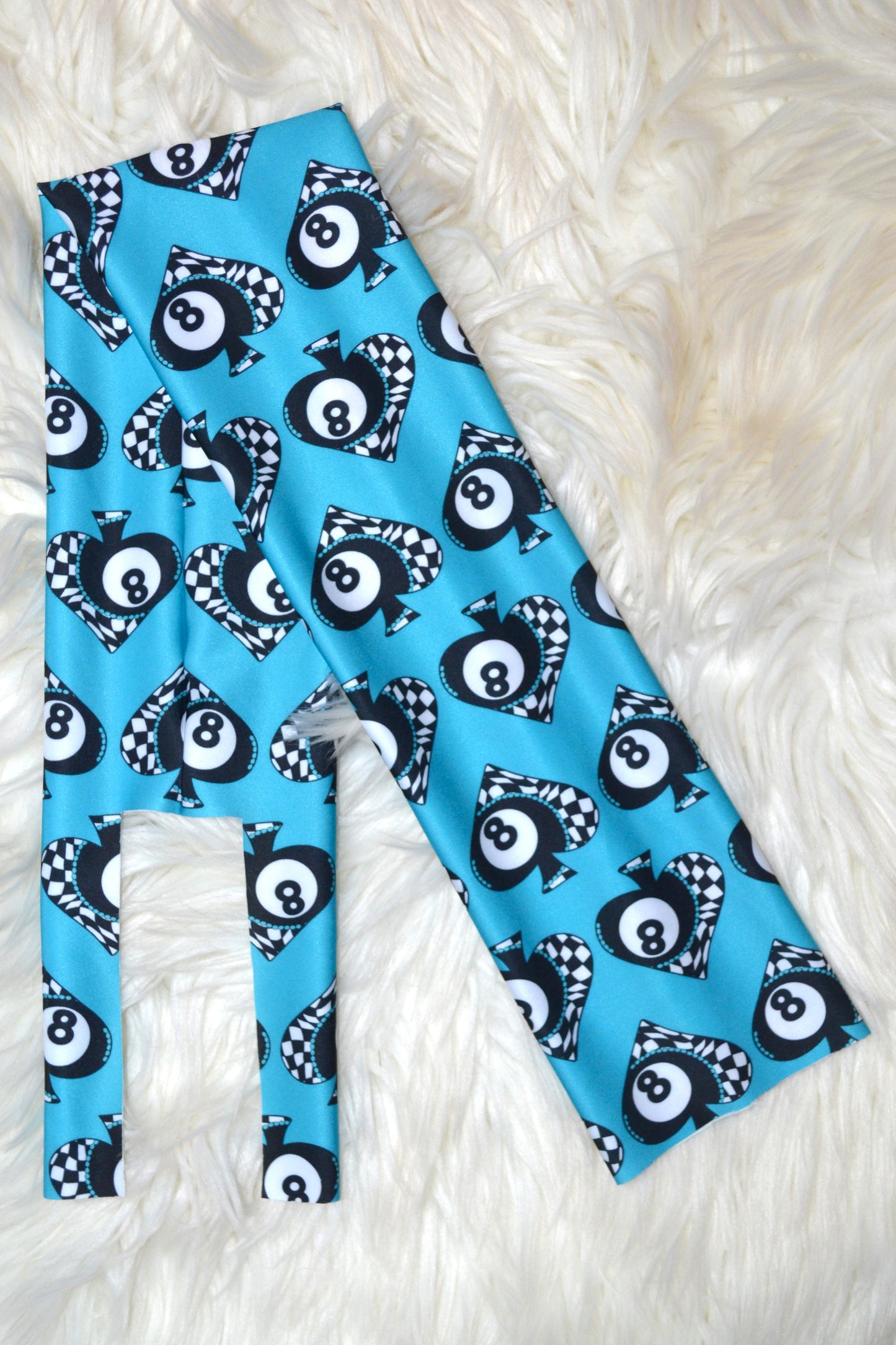 Teal 8 Ball Spades Tail Bag