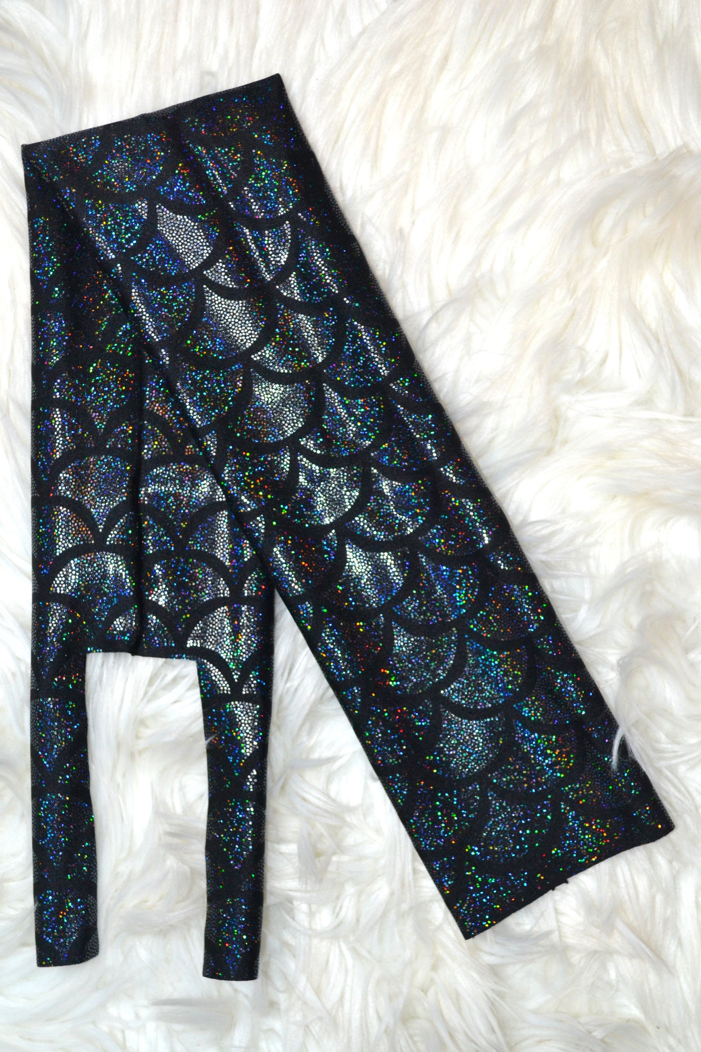 Black Blue Mermaid Tail Bag Holographic
