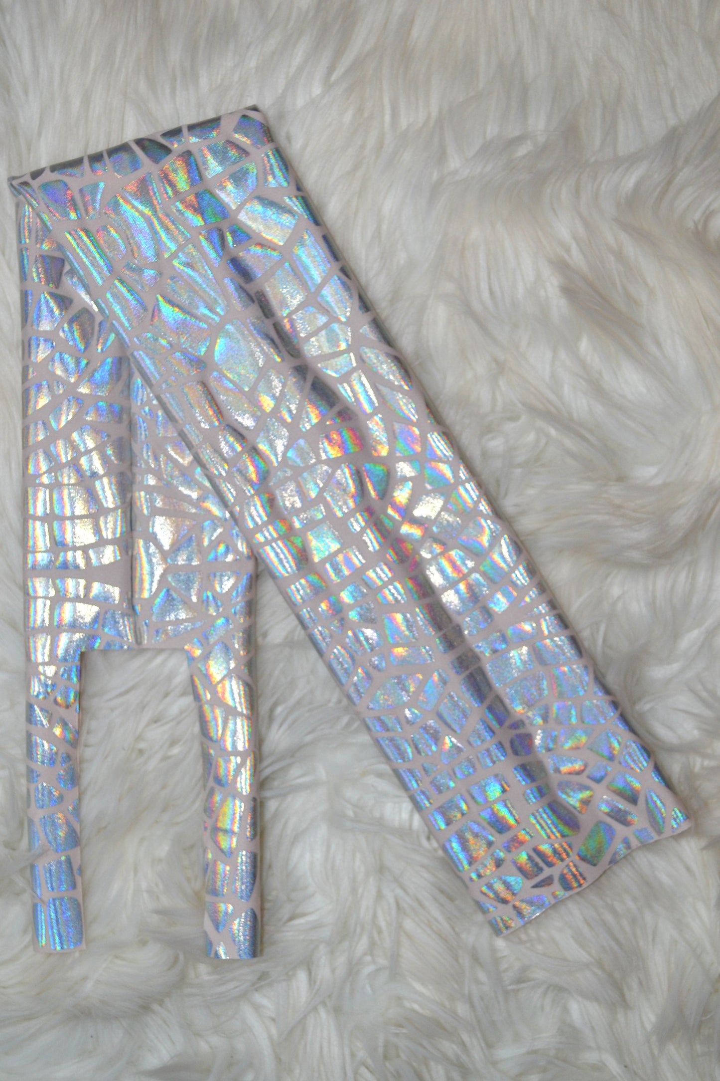Light Pink Gator Holographic Tail Bag