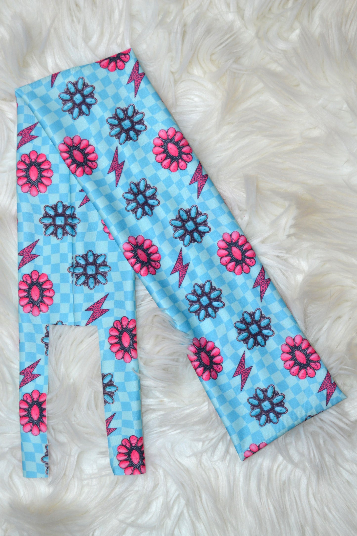 Lightning Turquoise and Pink Cowgirl Jewels Tail Bag