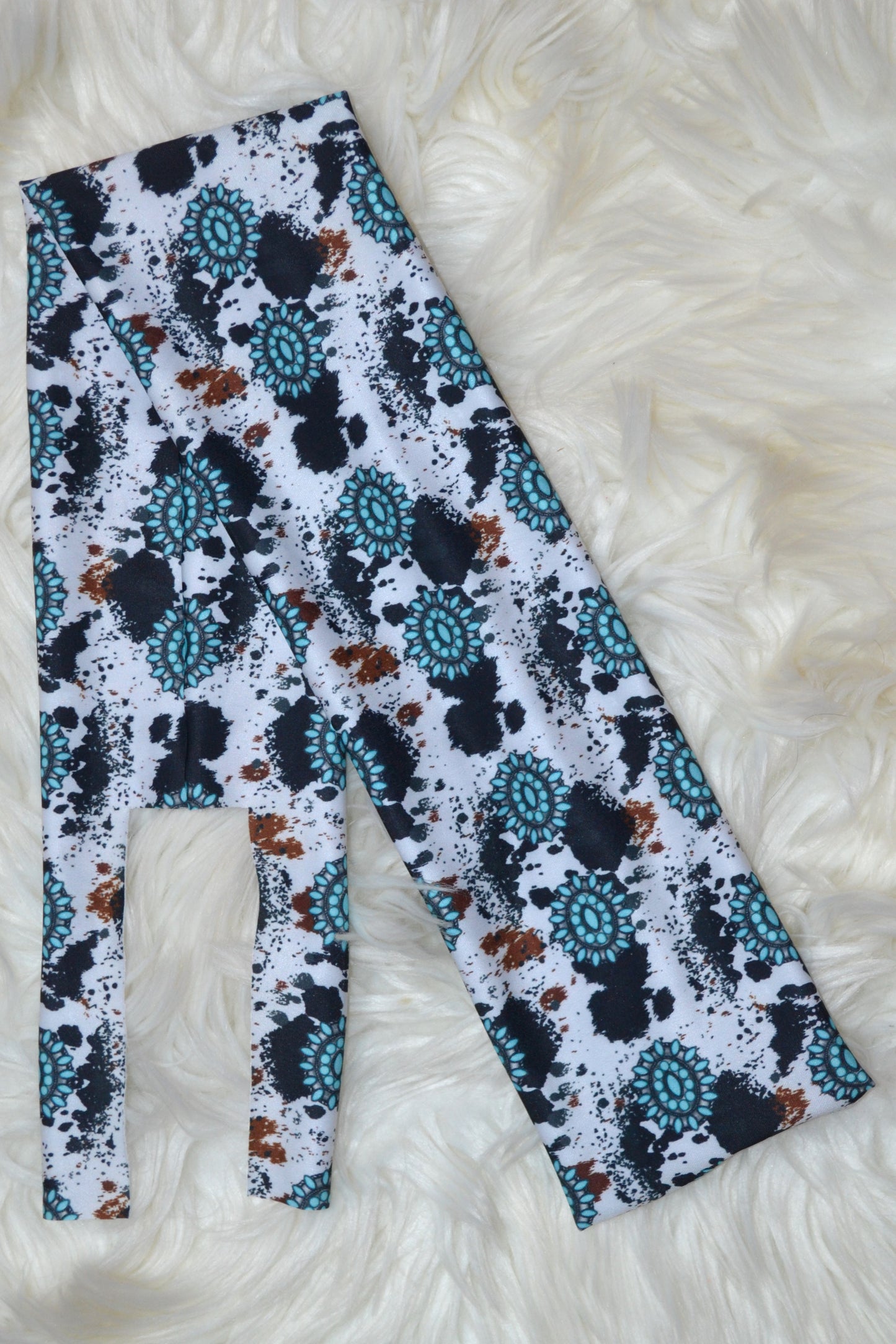 Turquoise Jewels and Cow Tail Bag