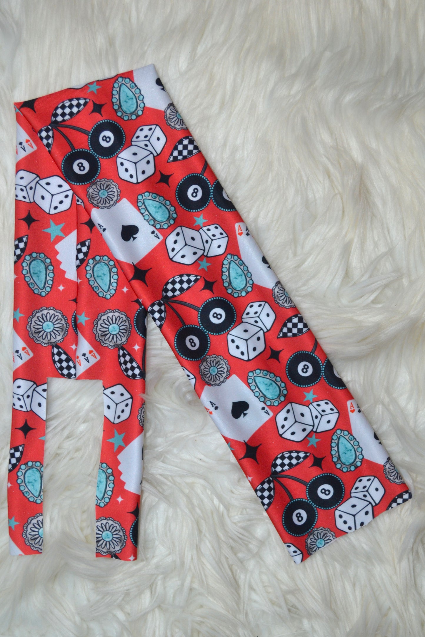 8 Ball Cherry and Playing Cards Tail Bag