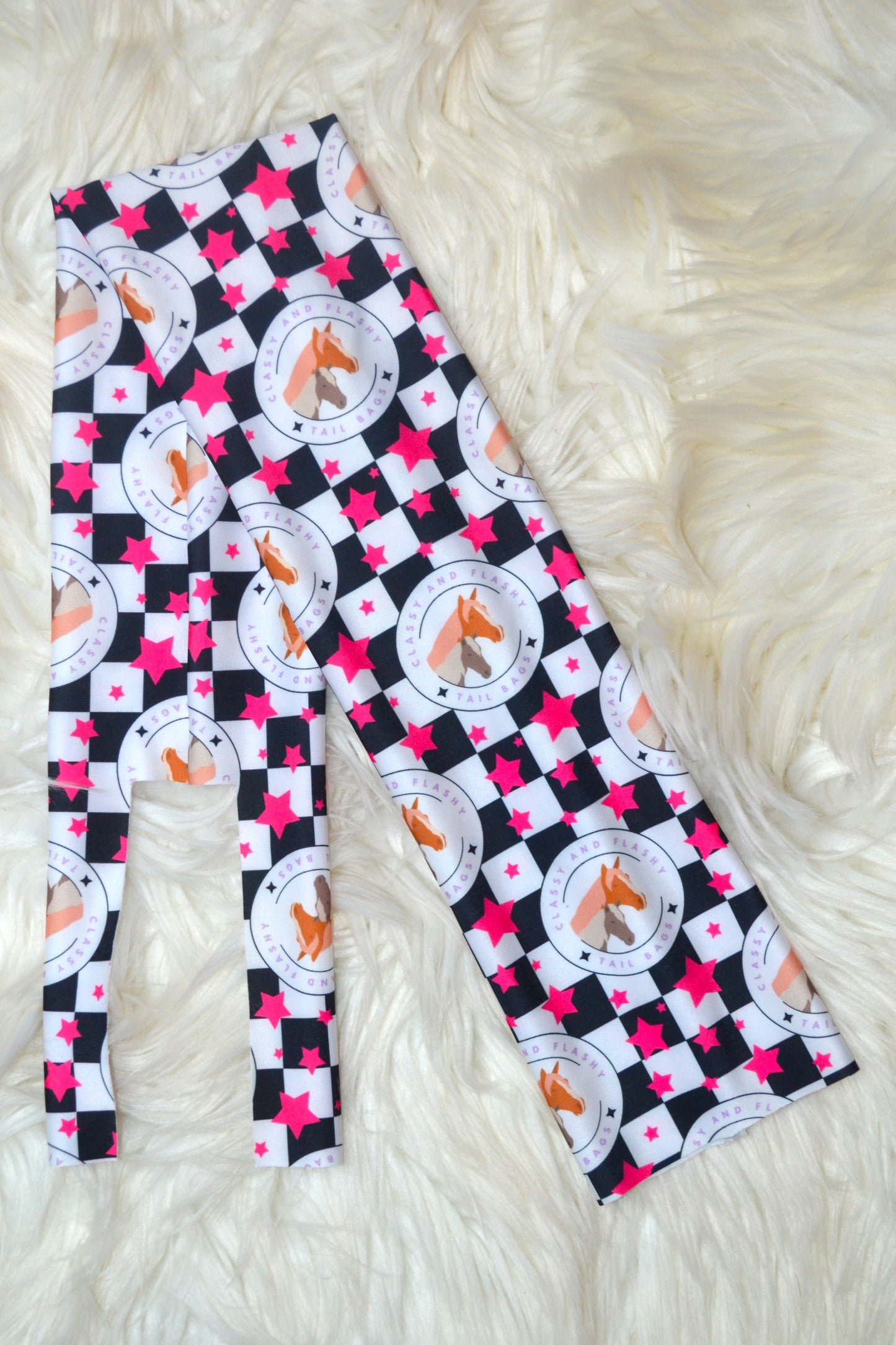 Classy and Flashy Star Check Tail Bag