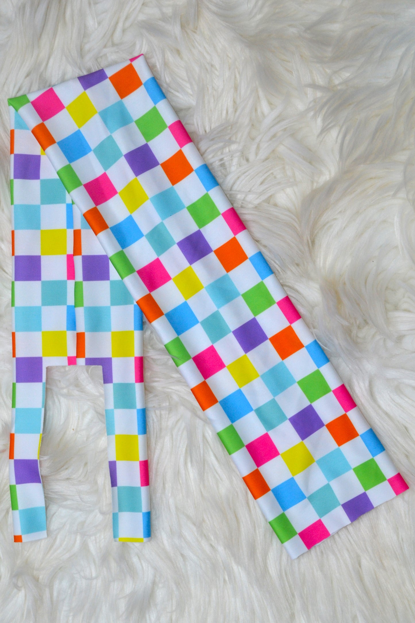 Rainbow Checkered Tail Bag