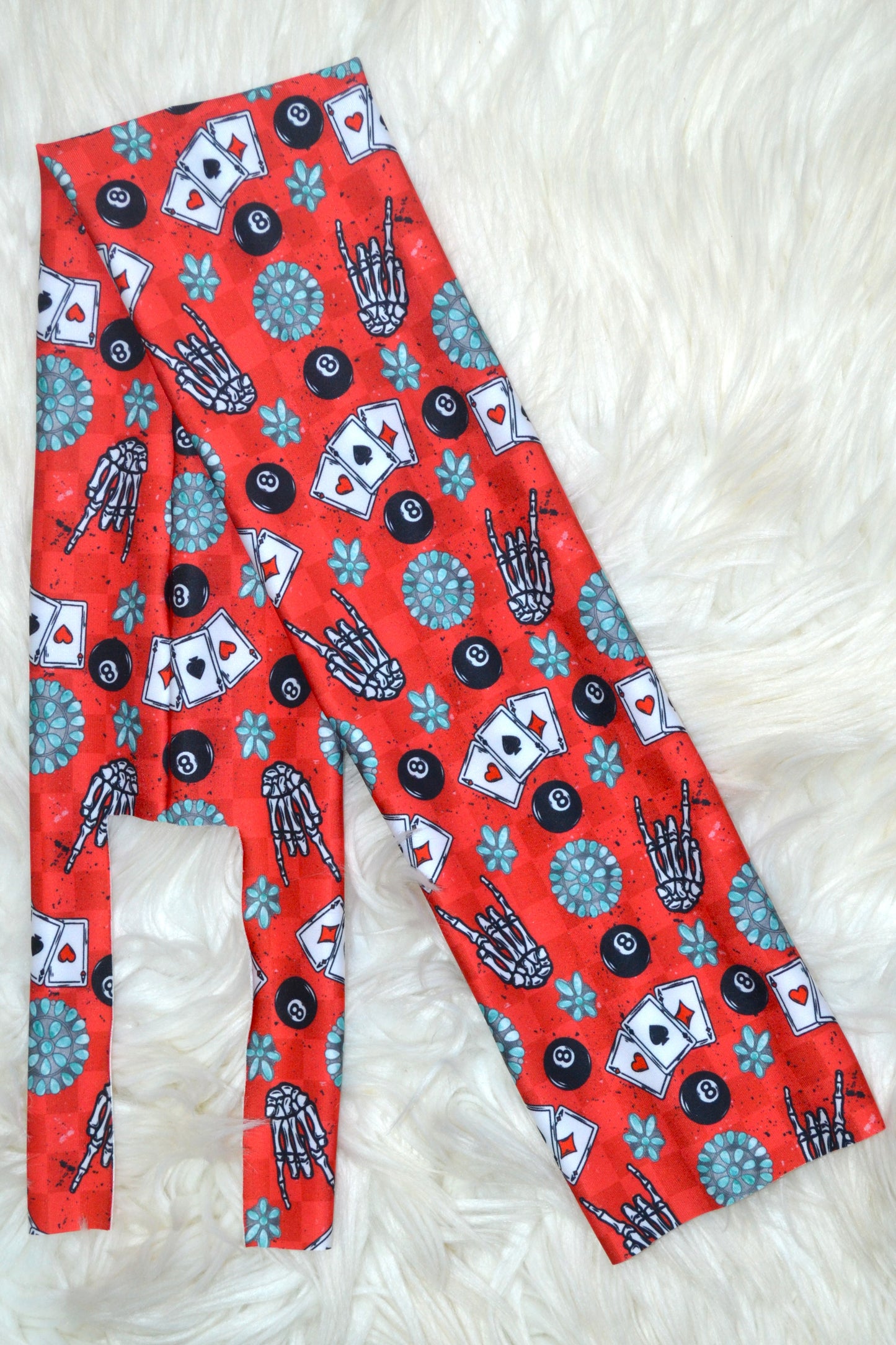 Playing Card Turquoise 8 Ball Tail Bag