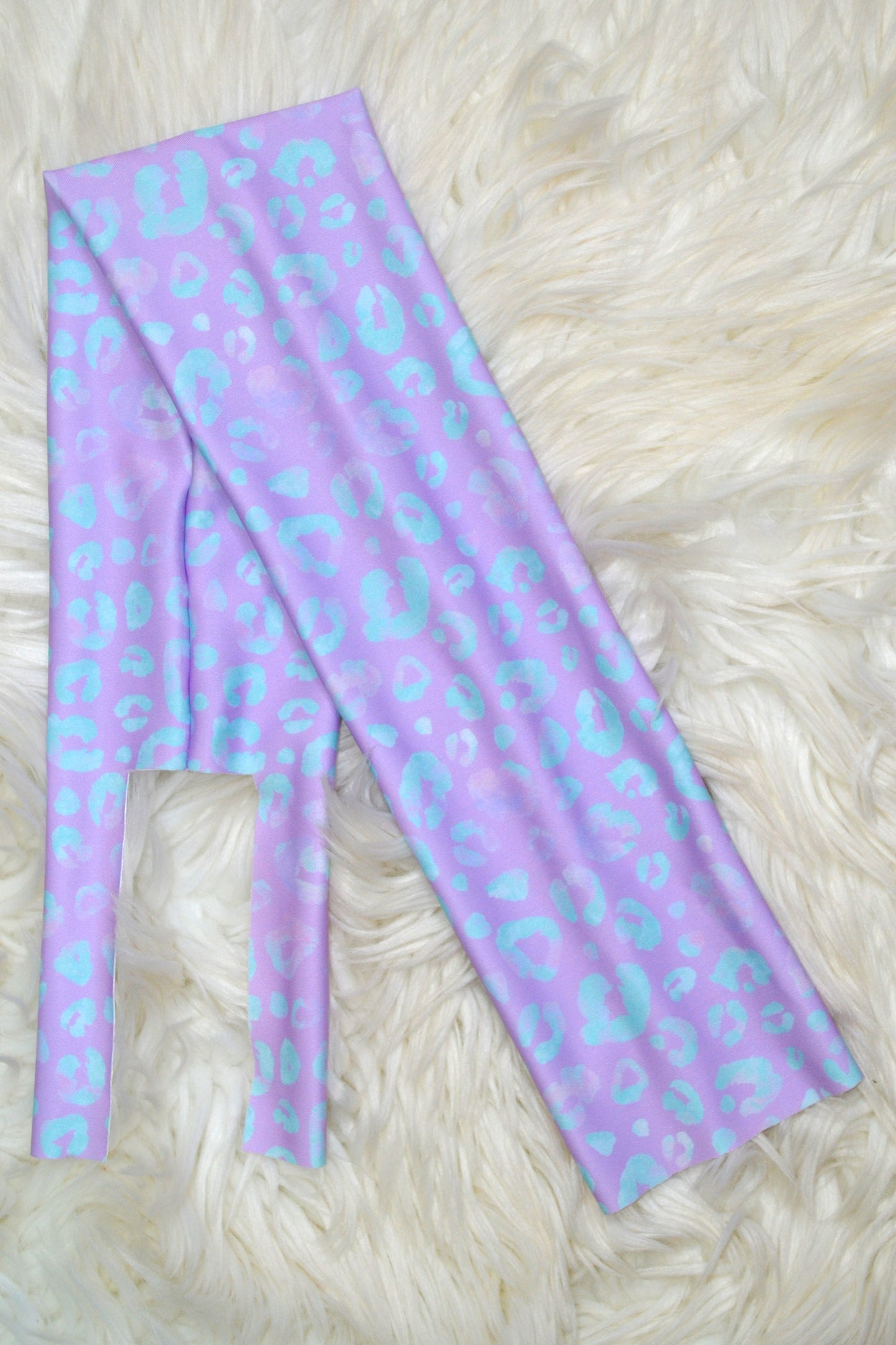 Lilac Teal Cheetah Leopard Tail Bag