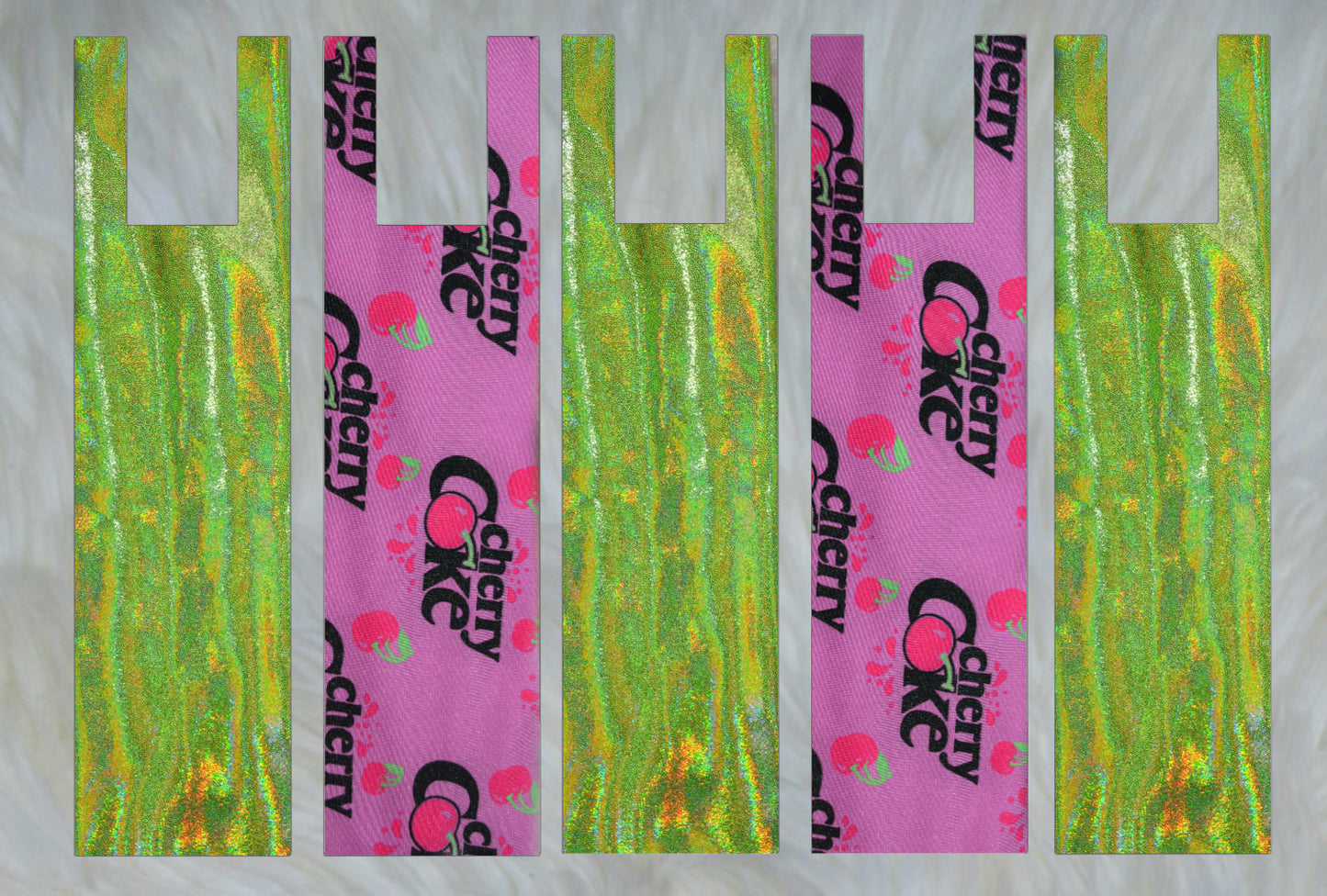 Cherry Soda Sideways X Lime Holographic Mane Bags Set of 5