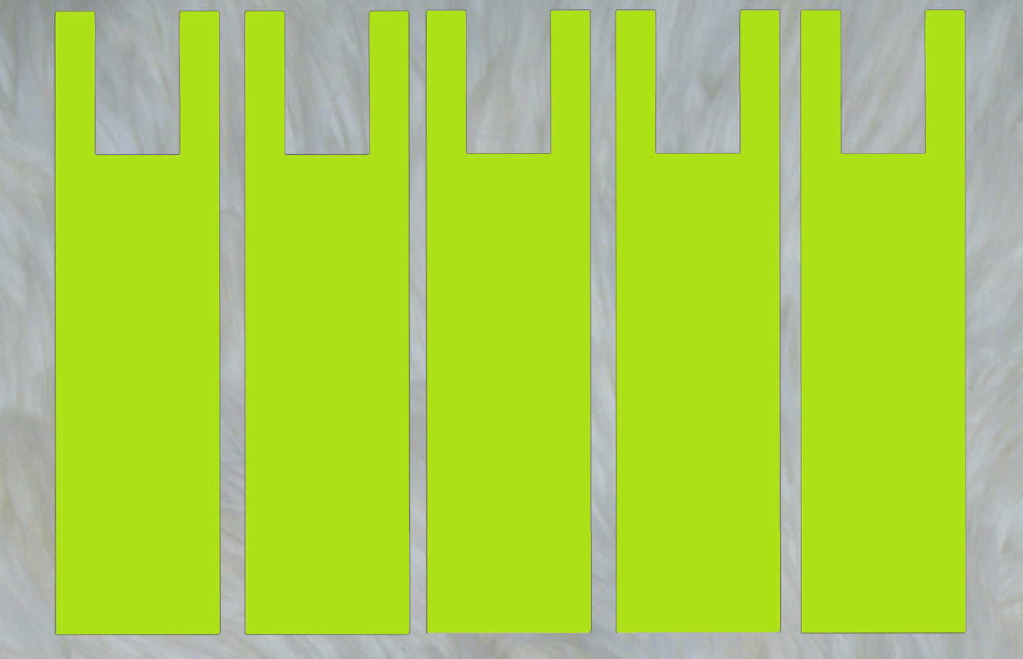 Solid Lime Green Mane Bags Set of 5 or 6