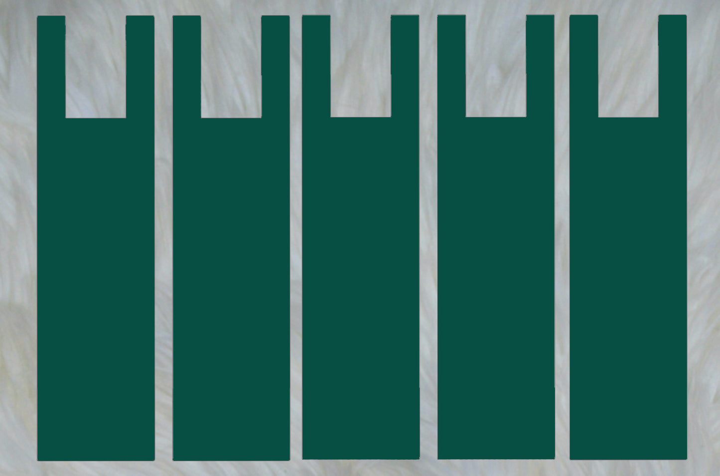 Solid Dark Green Mane Bags Set of 5 or 6