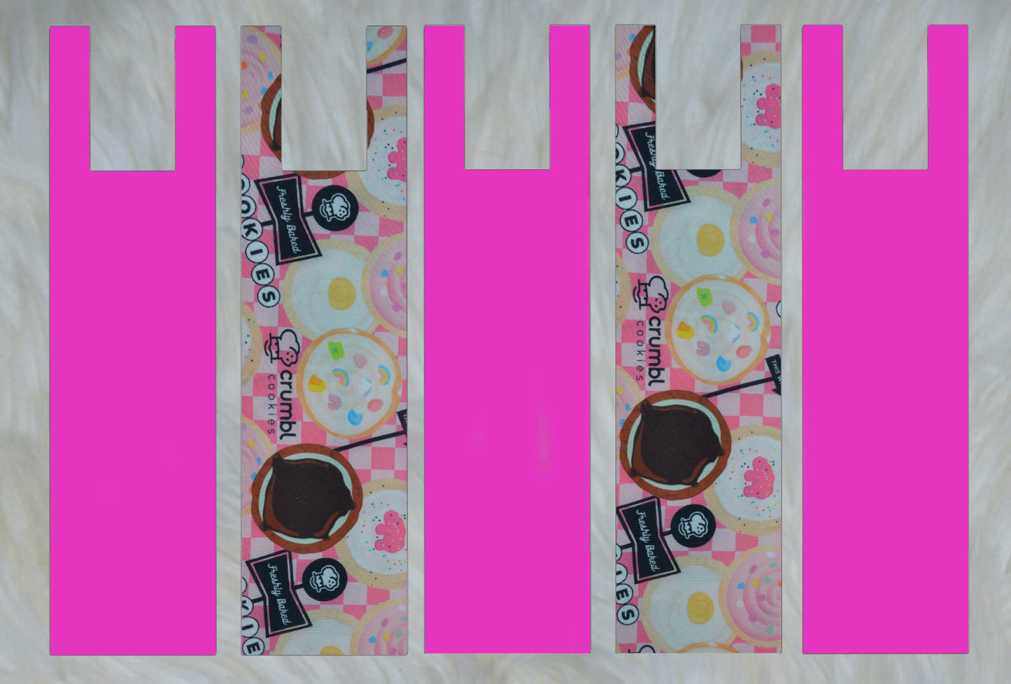 Cookie Crumbs X Solid Hot Pink Mane Bags Set of 5