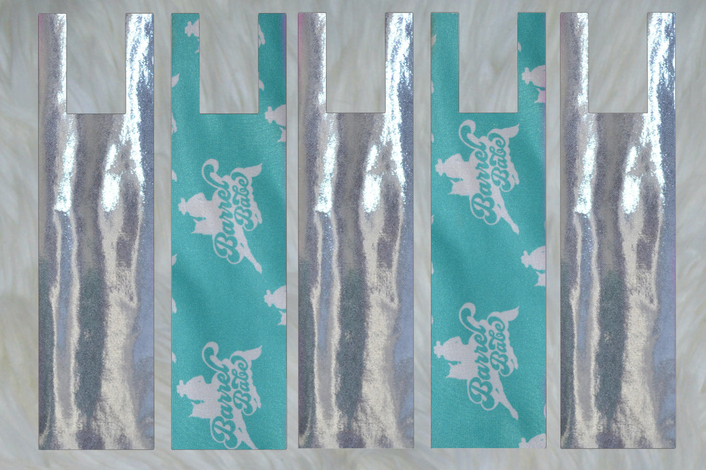 Barrel Babe Sideways X Silver Sparkle Shimmer Mane Bags Set of 5
