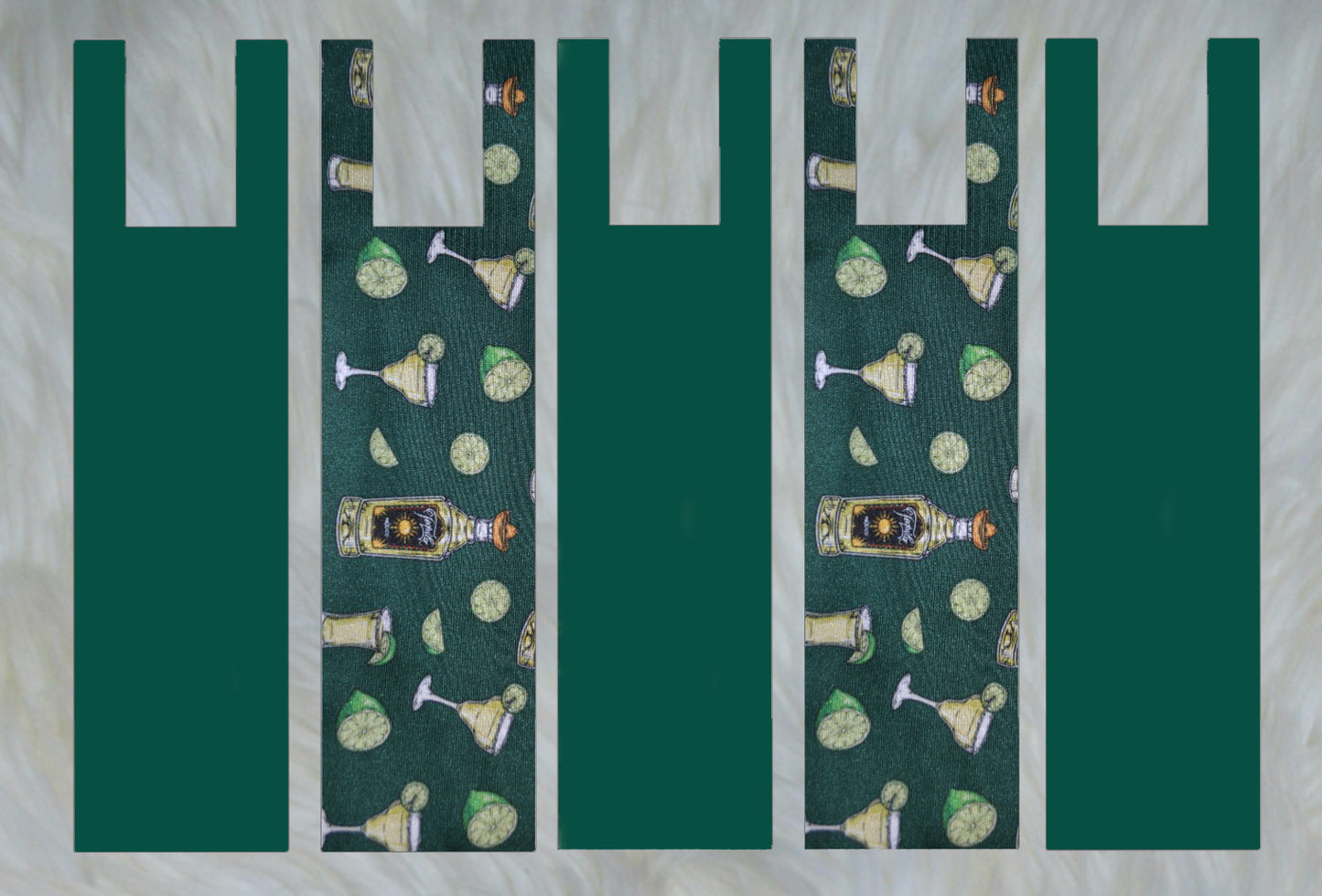 Margaritta X Solid Dark Green Mane Bags Set of 5