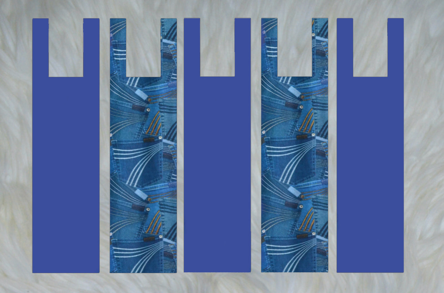7 Jeans X Solid Royal Blue Mane Bags Set of 5