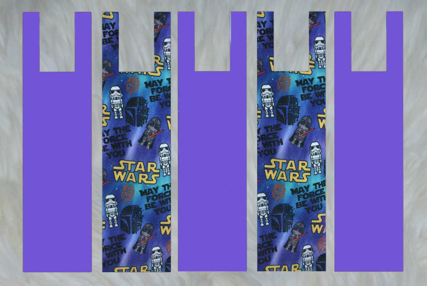 May the Force X Solid Dark Purple Mane Bags Set of 5