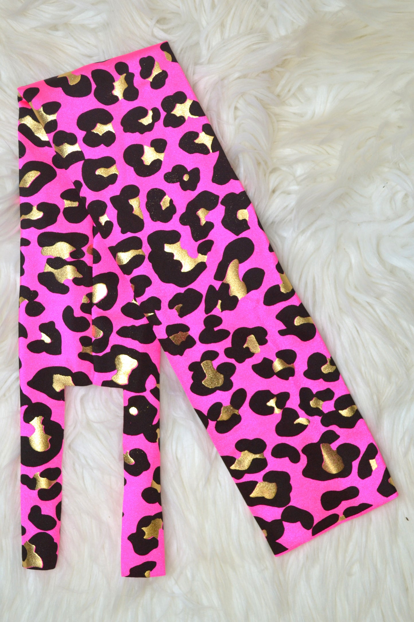 Hot Pink Gold Cheetah Tail Bag