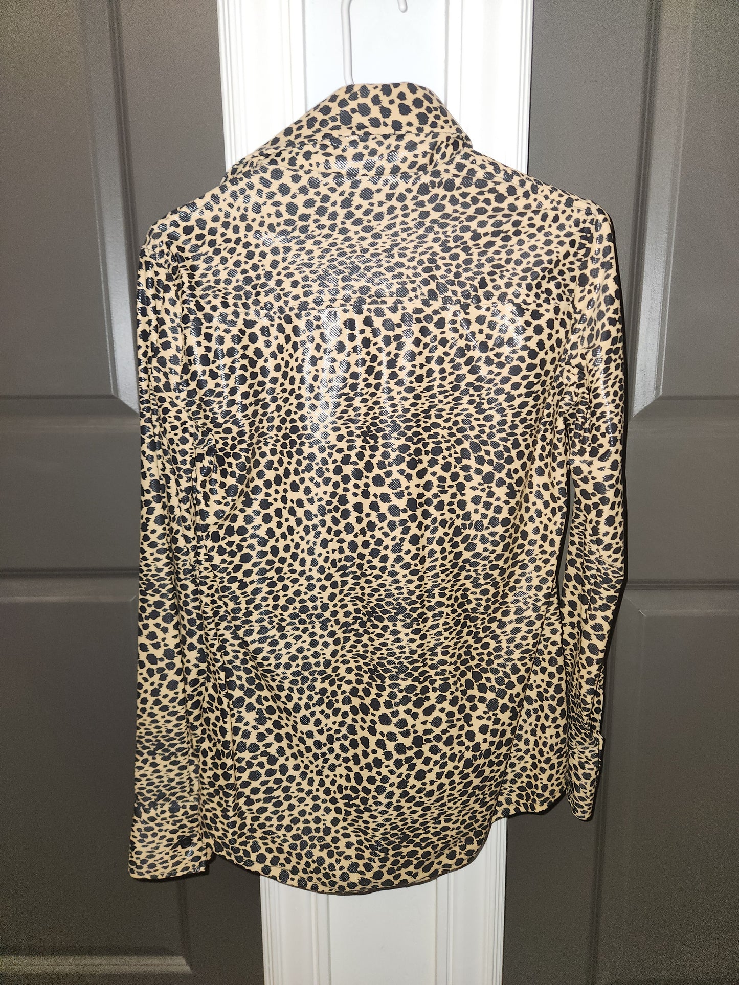 Thunderbird Rodeo Shirt Leopard Spots Size Small