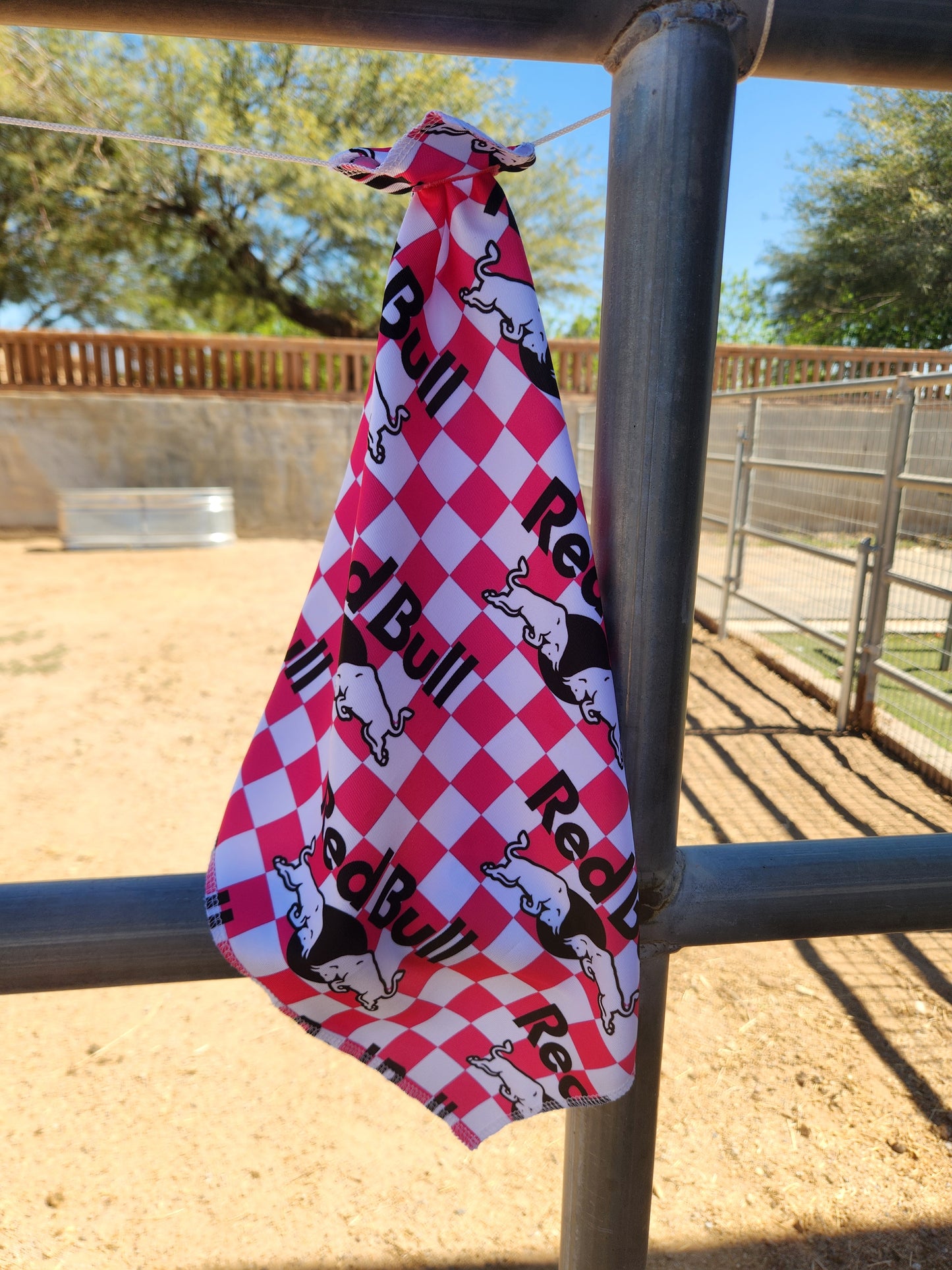 Pink White Check Energy Breakaway Flag